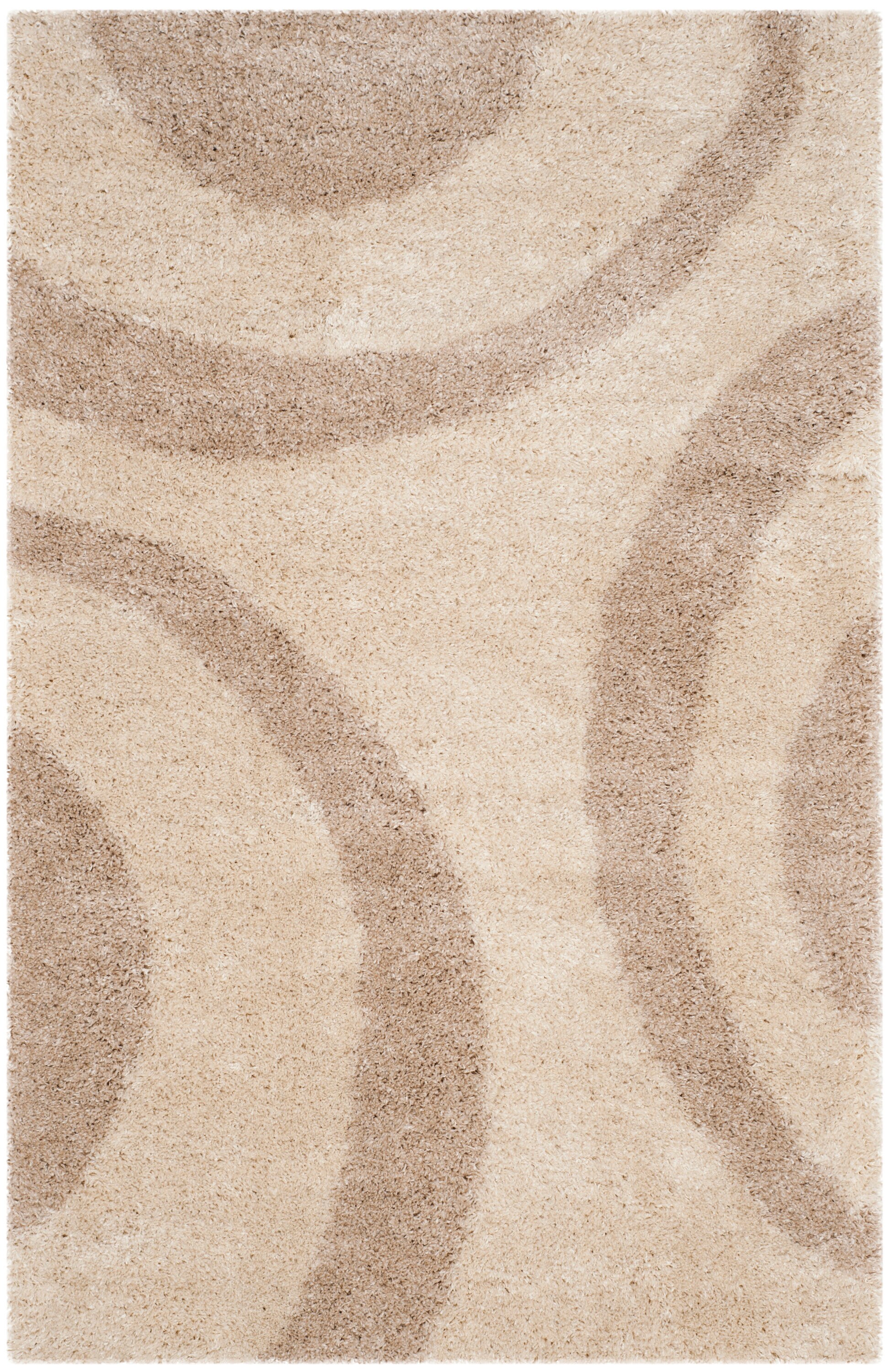 Safavieh - Portofino Shag 213B Ivory Beige 4 X 6 Area Rug