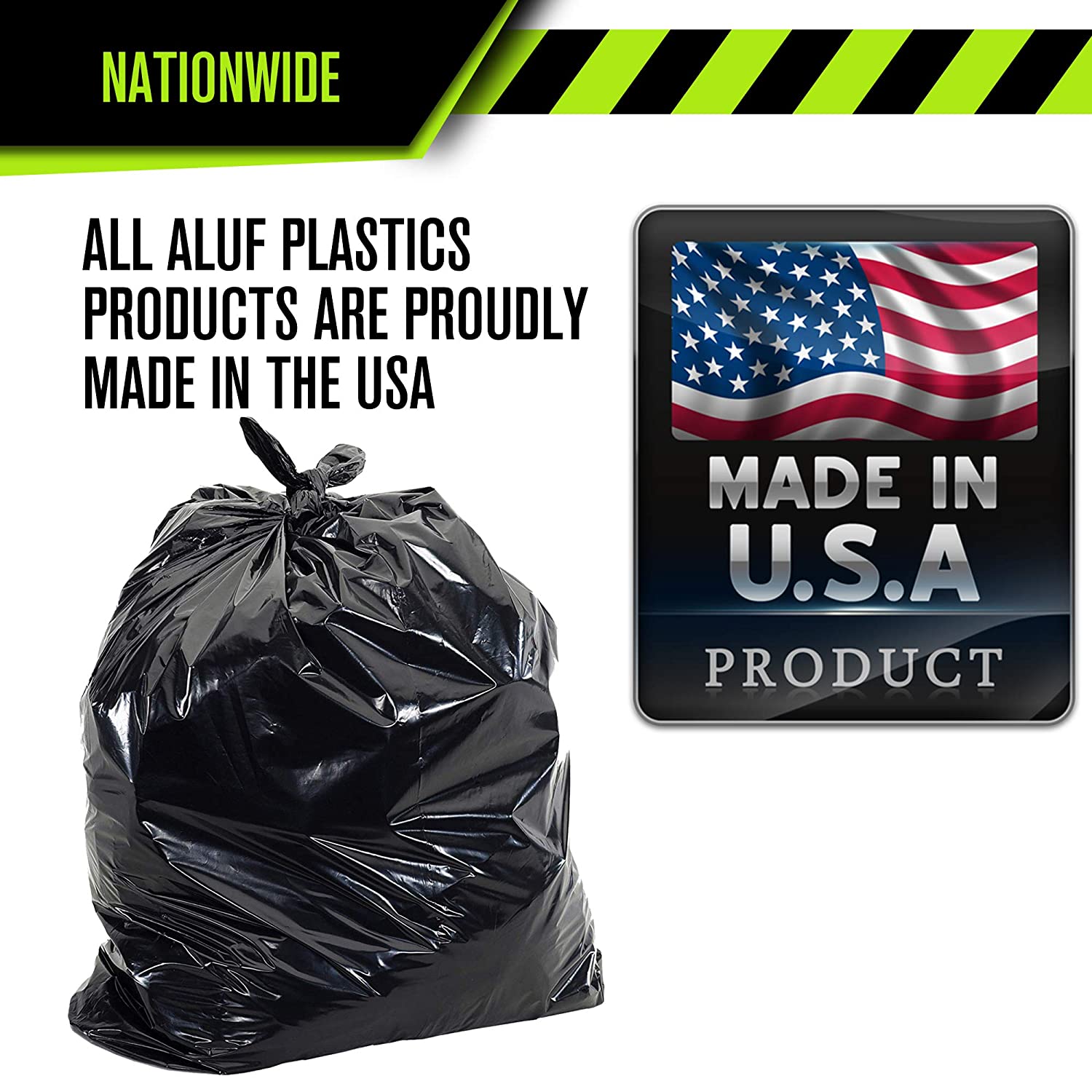 Reli. 95-96 Gallon Trash Bags Heavy Duty | 68 Bags | Extra Large 90, 95,  96, 100 Gallon Can Liners | Black | Huge/Big Trash Bags | Made in USA