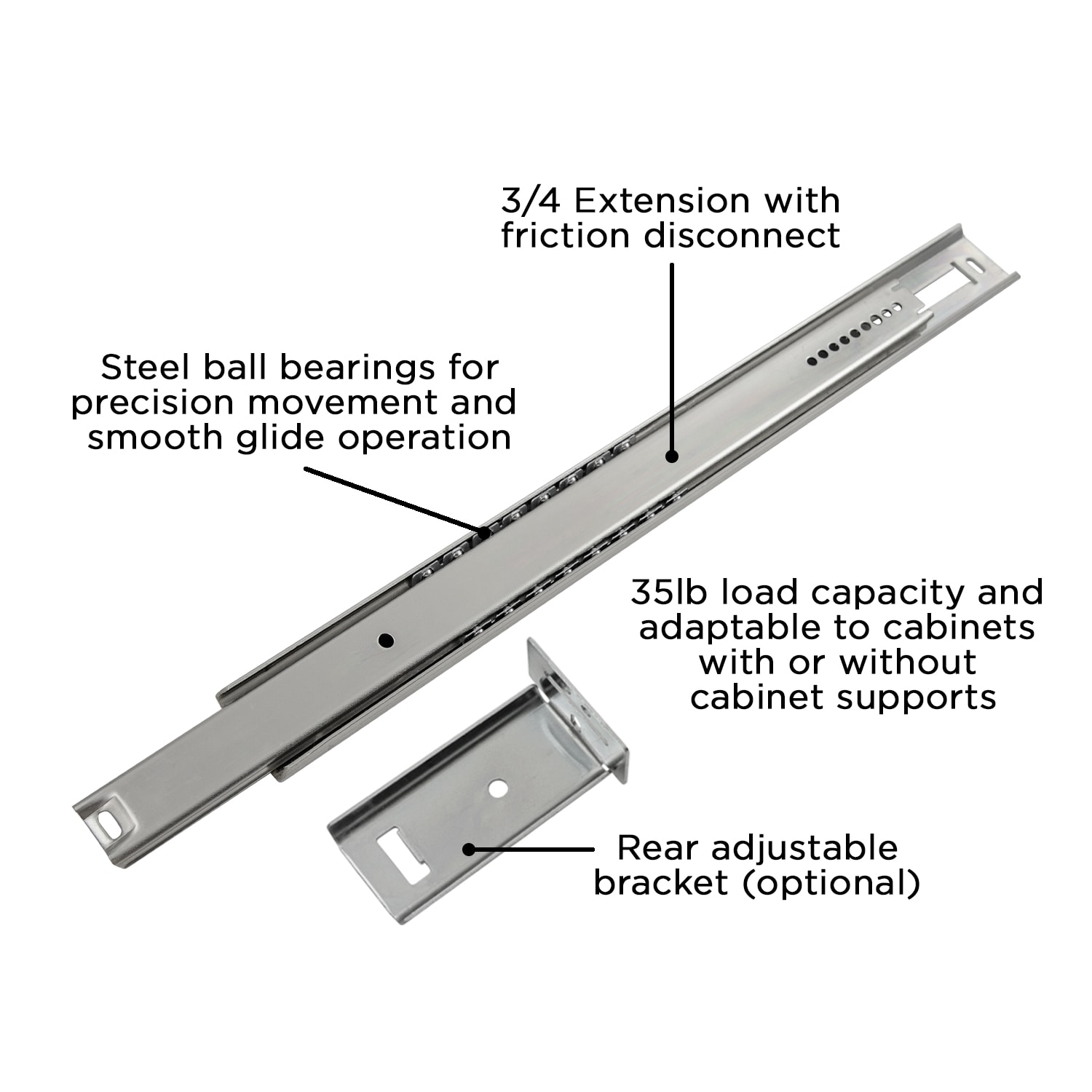 Hickory Hardware P1029/12-2C-5B Drawer-Slides - View #4