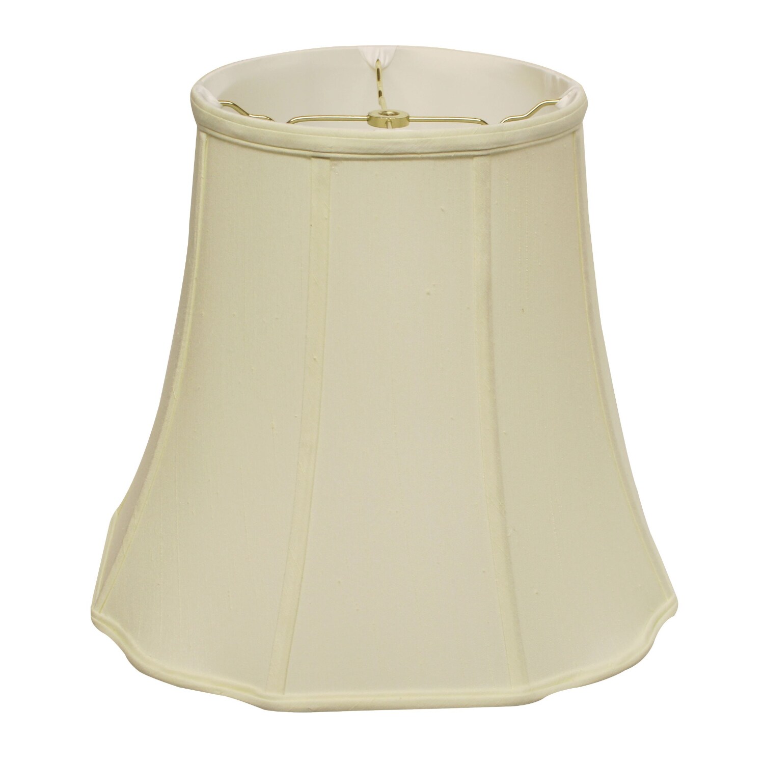 HomeRoots 4000469712 15-Inches x 18-Inches Ivory Silk Bell Lamp Shade