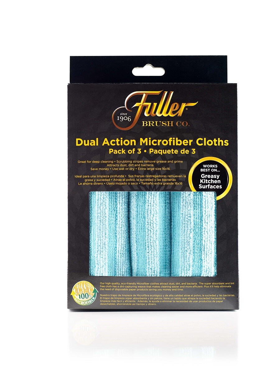 Fuller Brush Dual Action Microfiber Cleaning Cloths (Pack of 3)