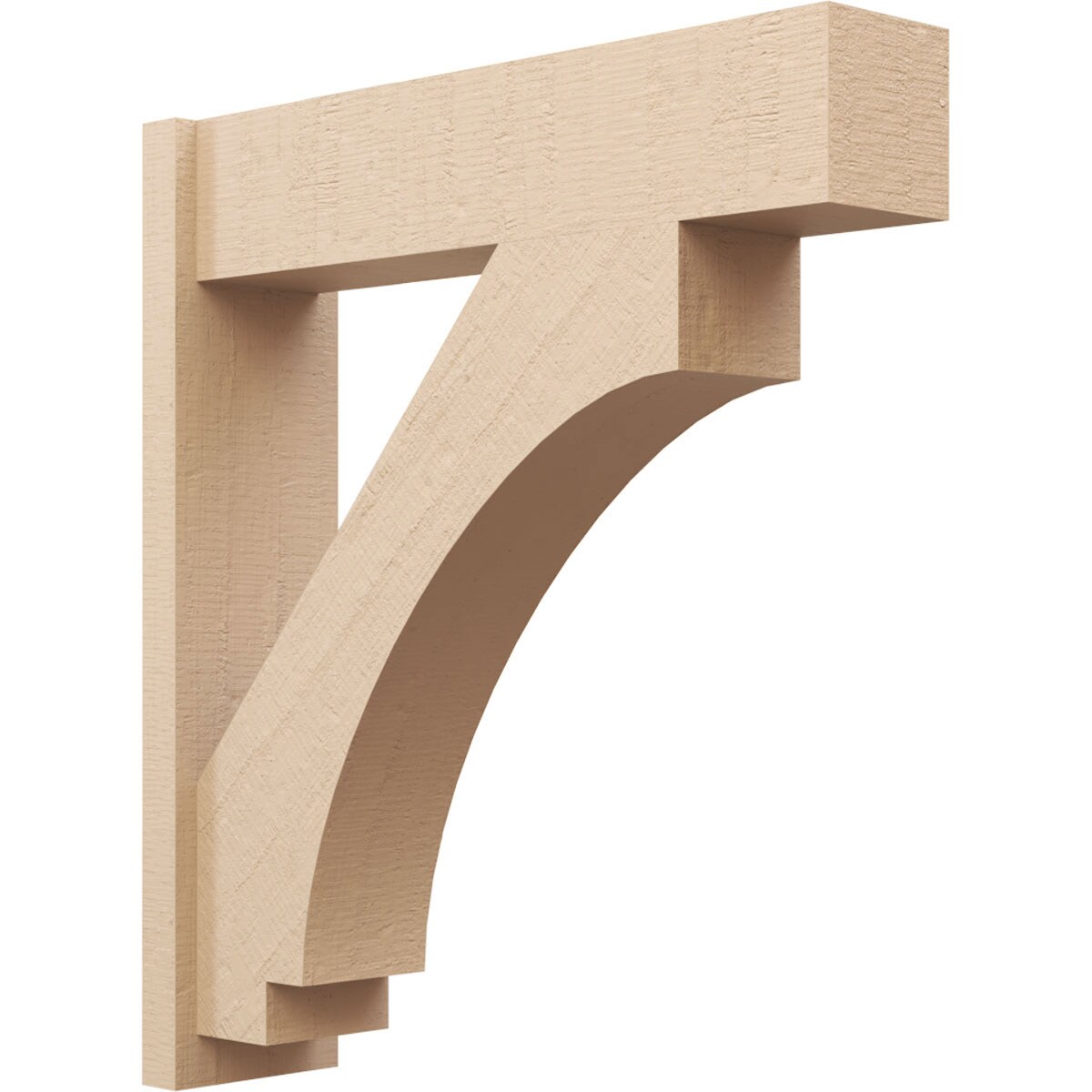 Ekena Millwork 2132454 Timberthane Rough Cedar Faux Wood Imperial Block Outlooker 8-in W x 32-in D x 36-in H Primed Tan