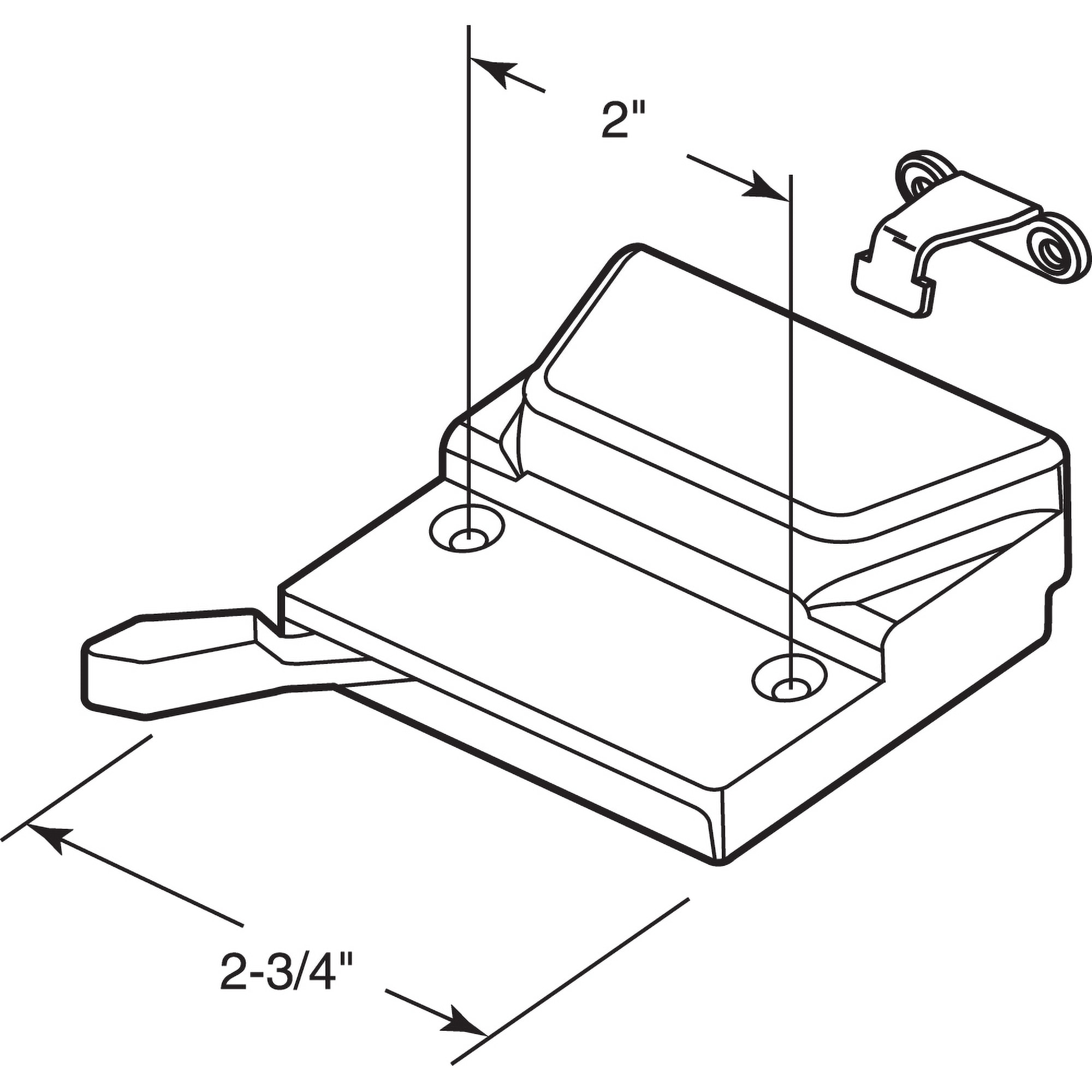 Prime-Line TH 23054 Horizontal-Sliding-Window-Sash-Locks - View #2