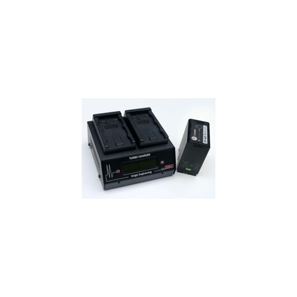  TCNCD338031 Dolgin Engineering DOLG-TC200CANA60 Fast Two Positions Simultaneous Battery Charger with Diagnostics Display Accepts Canon BP-A60 and A30