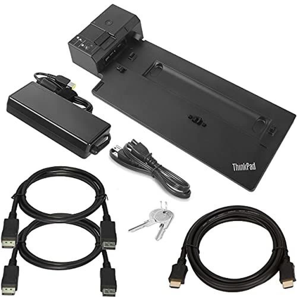Lenovo  135W ThinkPad Ultra Docking Station (40AJ0135US) + ZoomSpeed HDMI Cable + 2 x ZoomSpeed DisplayPort Cables + AOM Starter Bundle