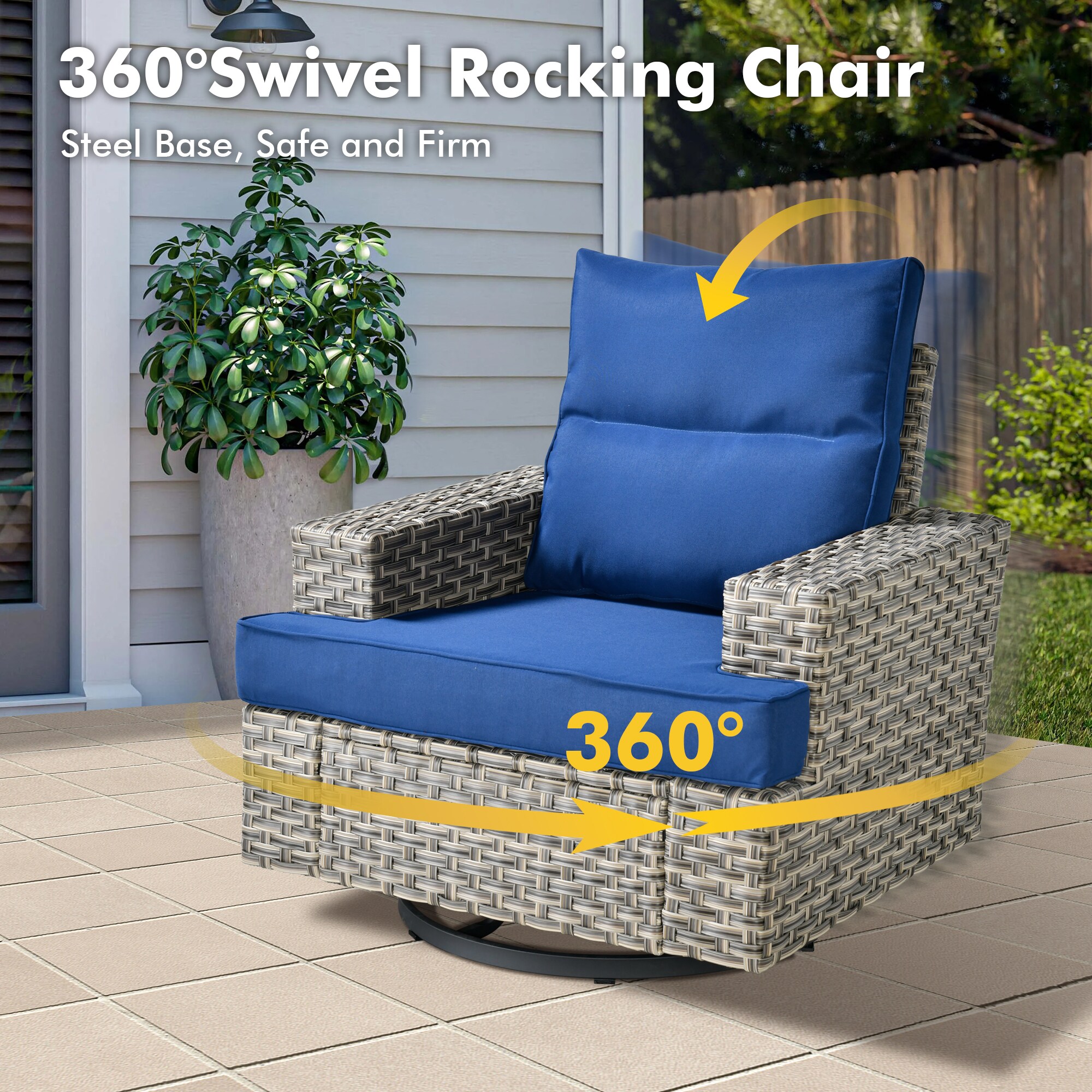 Ovios TS708Y Patio-Conversation-Sets - View #3