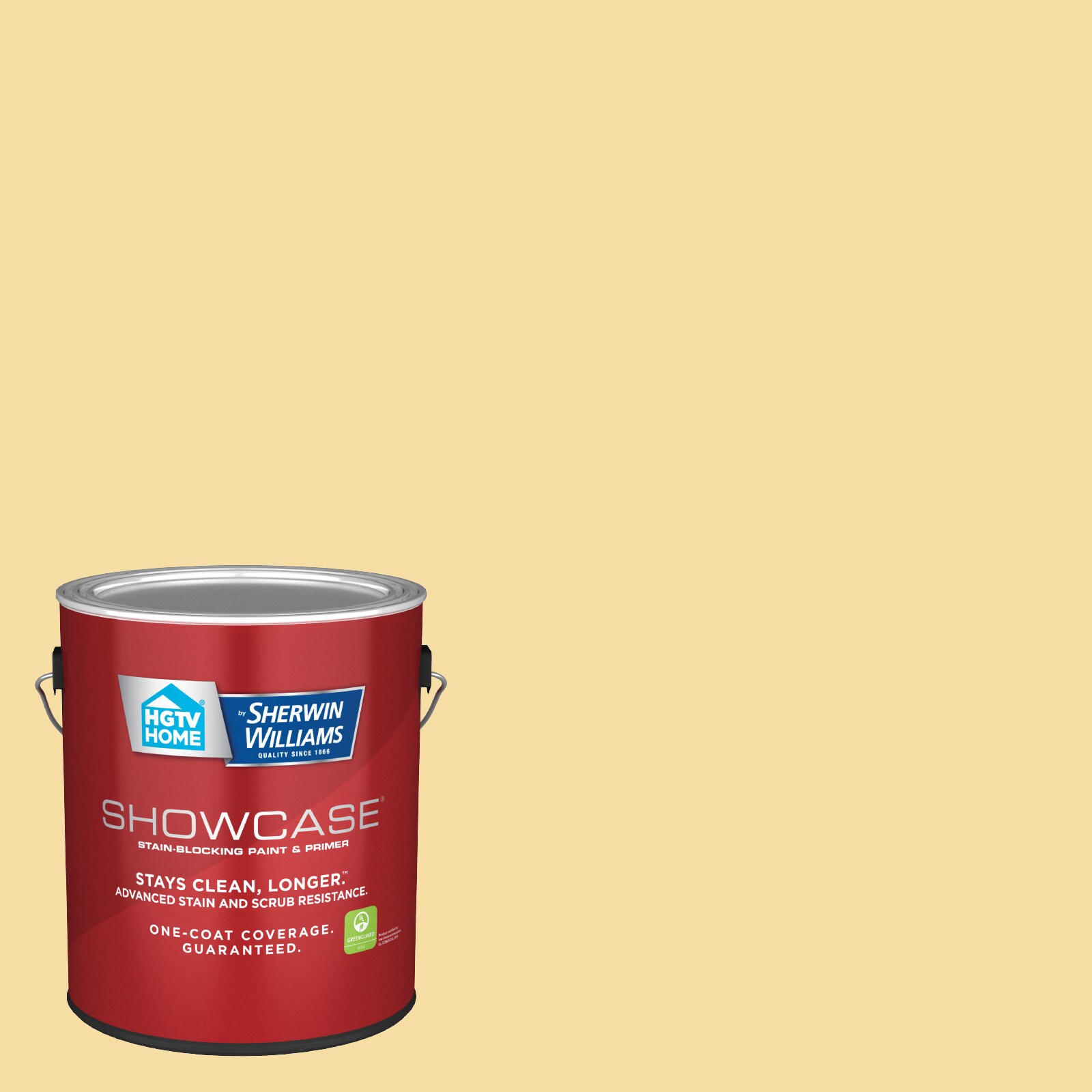 HGTV HOME by Sherwin-Williams HGSW1196-935240 Showcase Semi-gloss Butter Up HGSW6681 Acrylic Interior Paint Paint + Primer ( 1-gallon )
