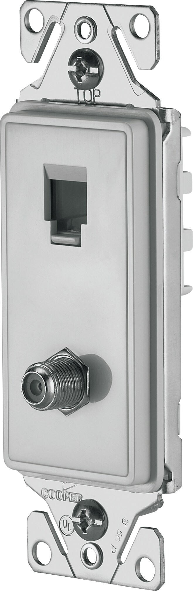Eaton 9549-4WS 1 -Gang White satin Nylon Wall Plate