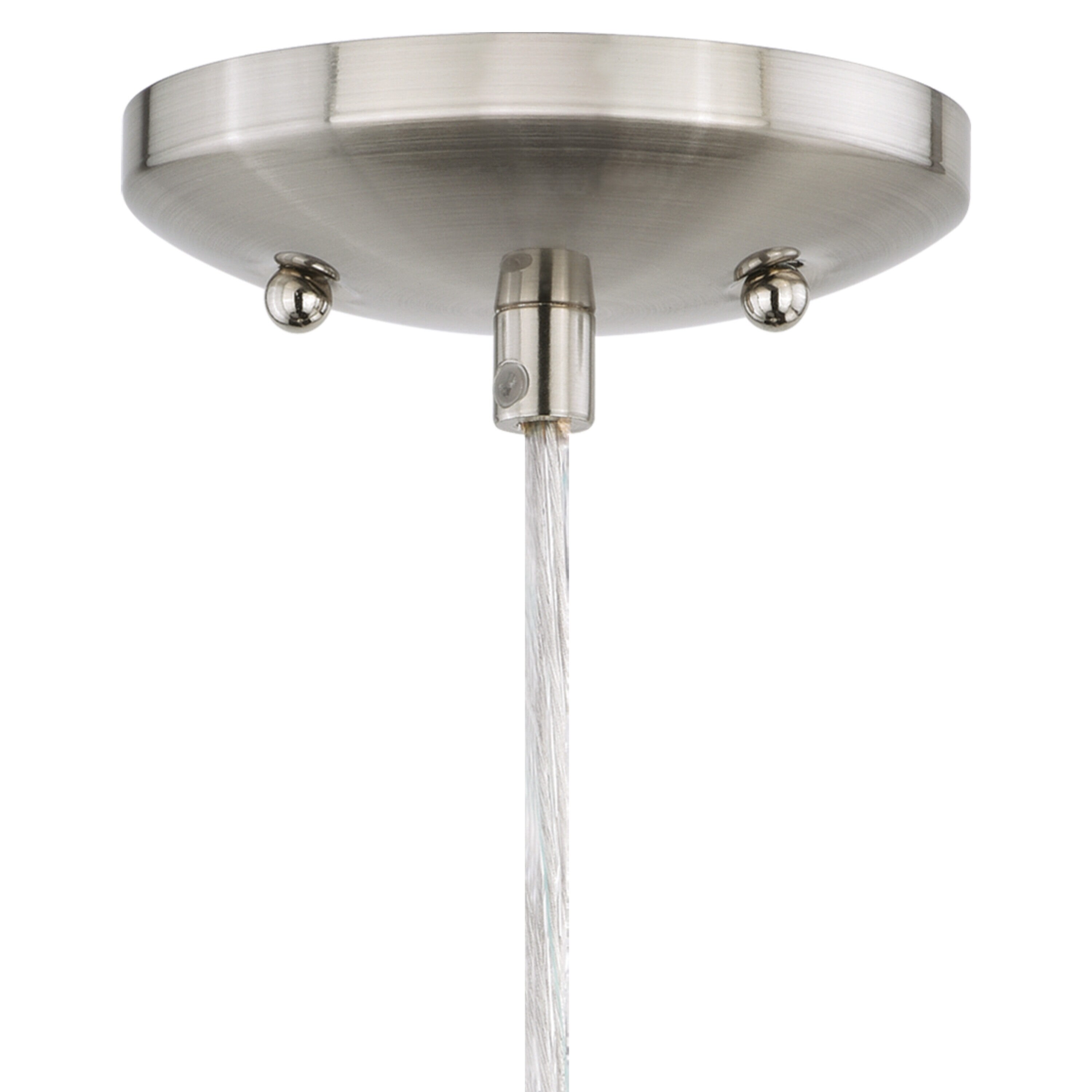 Milano Satin Nickel Mini Pendant with Marble Swirl Glass