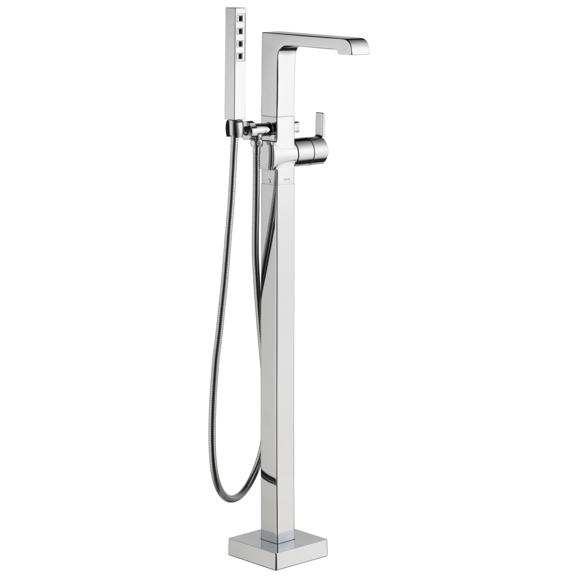 Delta Ara Chrome 1-handle Freestanding Low-arc Bathtub Faucet with Hand Shower