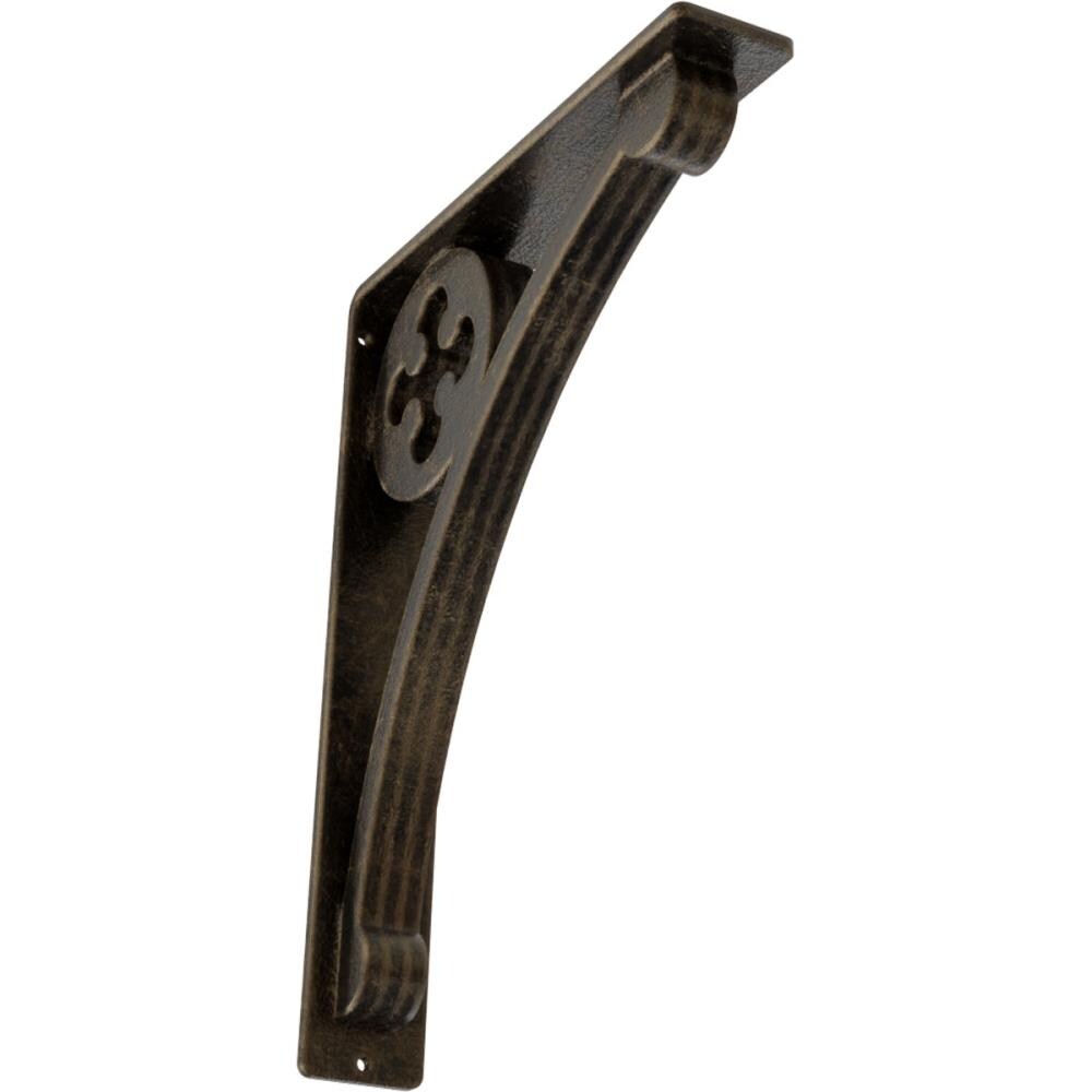 Ekena Millwork BKTM02X10X12TCRAPG Crawley 10-in x 2-in x 12-in Antique gold Wrought iron Countertop support bracket
