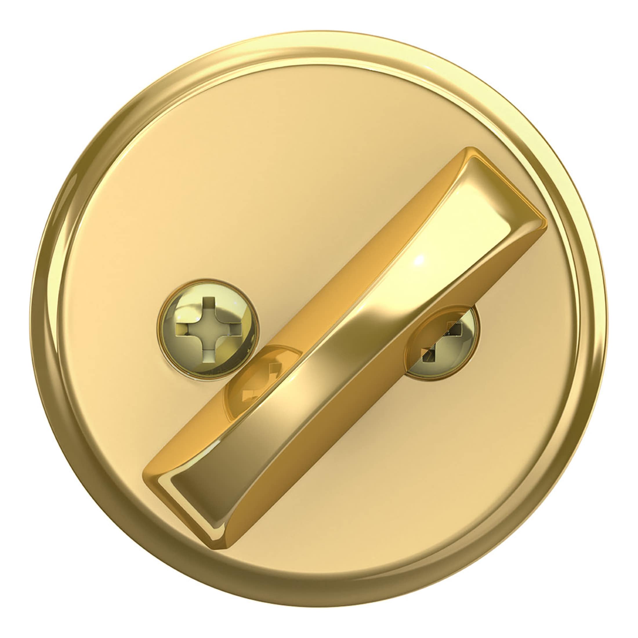 Schlage Single Cylinder Bright Brass Single Cylinder Deadbolt in the  Deadbolts department at