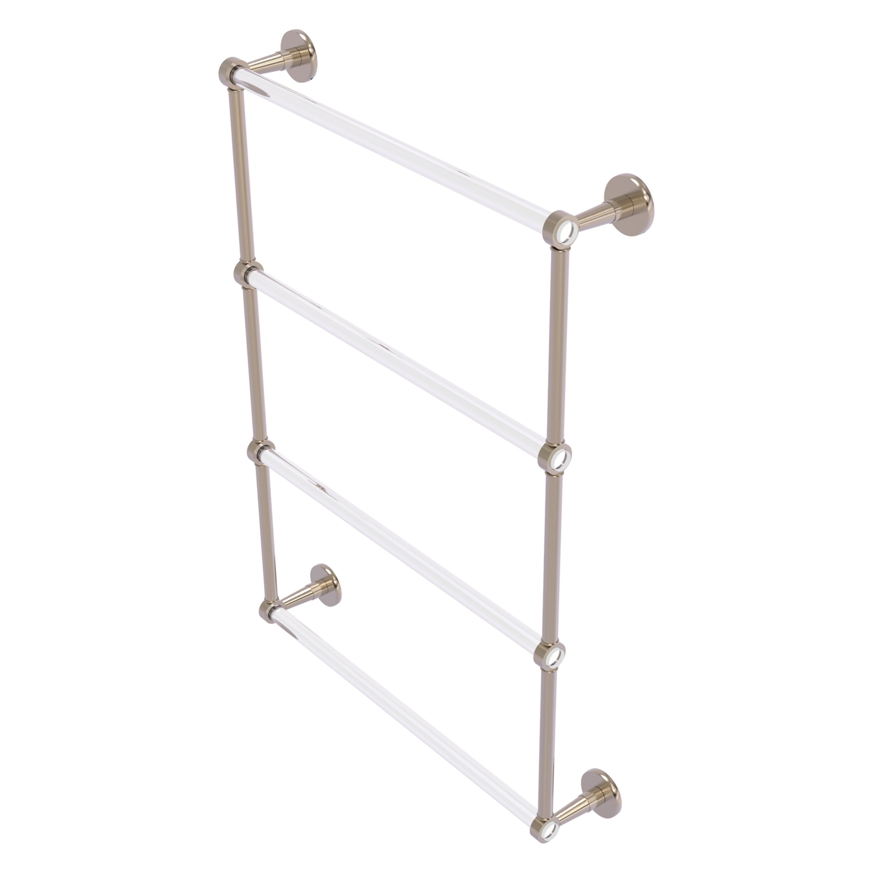 Allied Brass CV-28-24-PEW Clearview 24-in double Antique Pewter Wall mount 4-tier Towel Bar