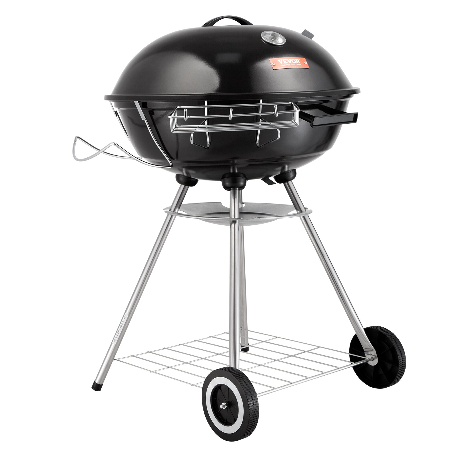 VEVOR 32'' Black Porcelain-Enameled Kettle Charcoal Grill