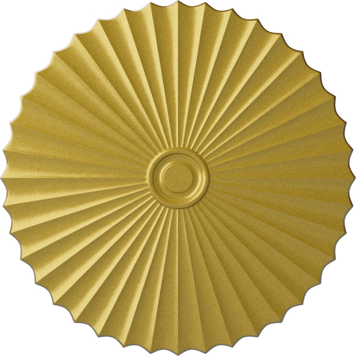 Ekena Millwork CM48SHRGS Shakuras 47.625-in W x 47.625-in L Painted Rich Gold Polyurethane Whole Ceiling Medallion