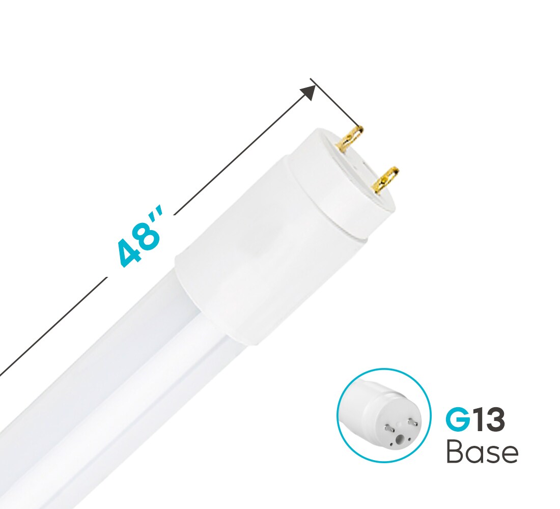 48 in. 16-Watt Linear T8 LED Tube Light Bulb Soft White 3000k Dimmable  (2-Pack)