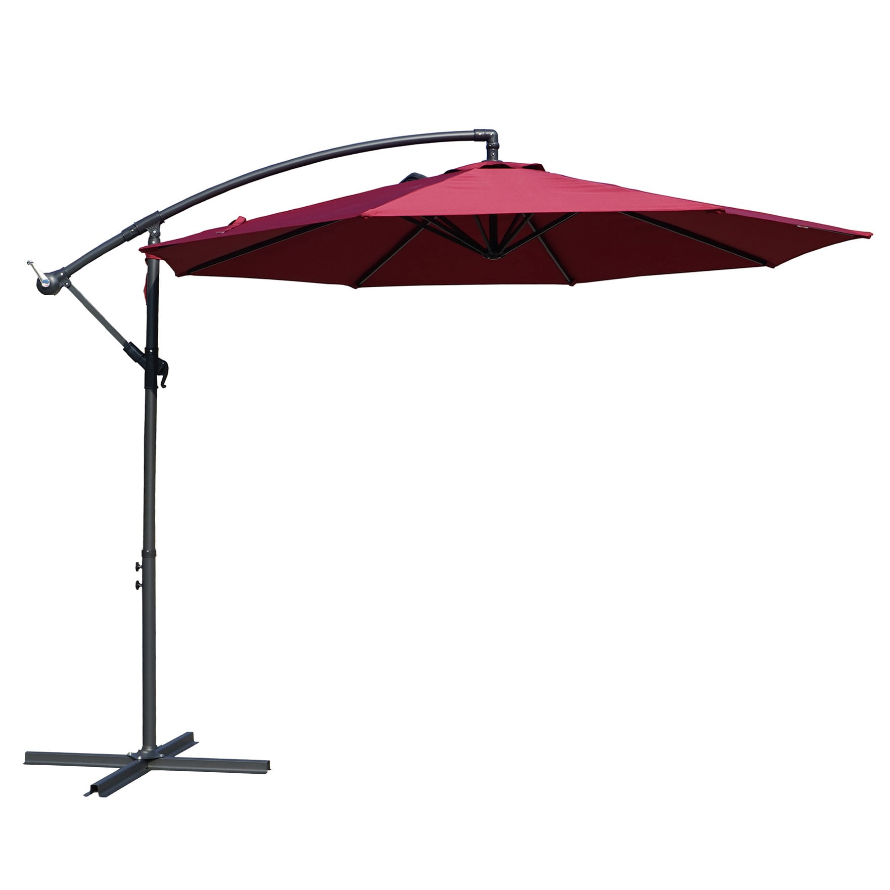 Kozyard KZBANA10BUR 10-Feet Steel Red Garden Patio Umbrella
