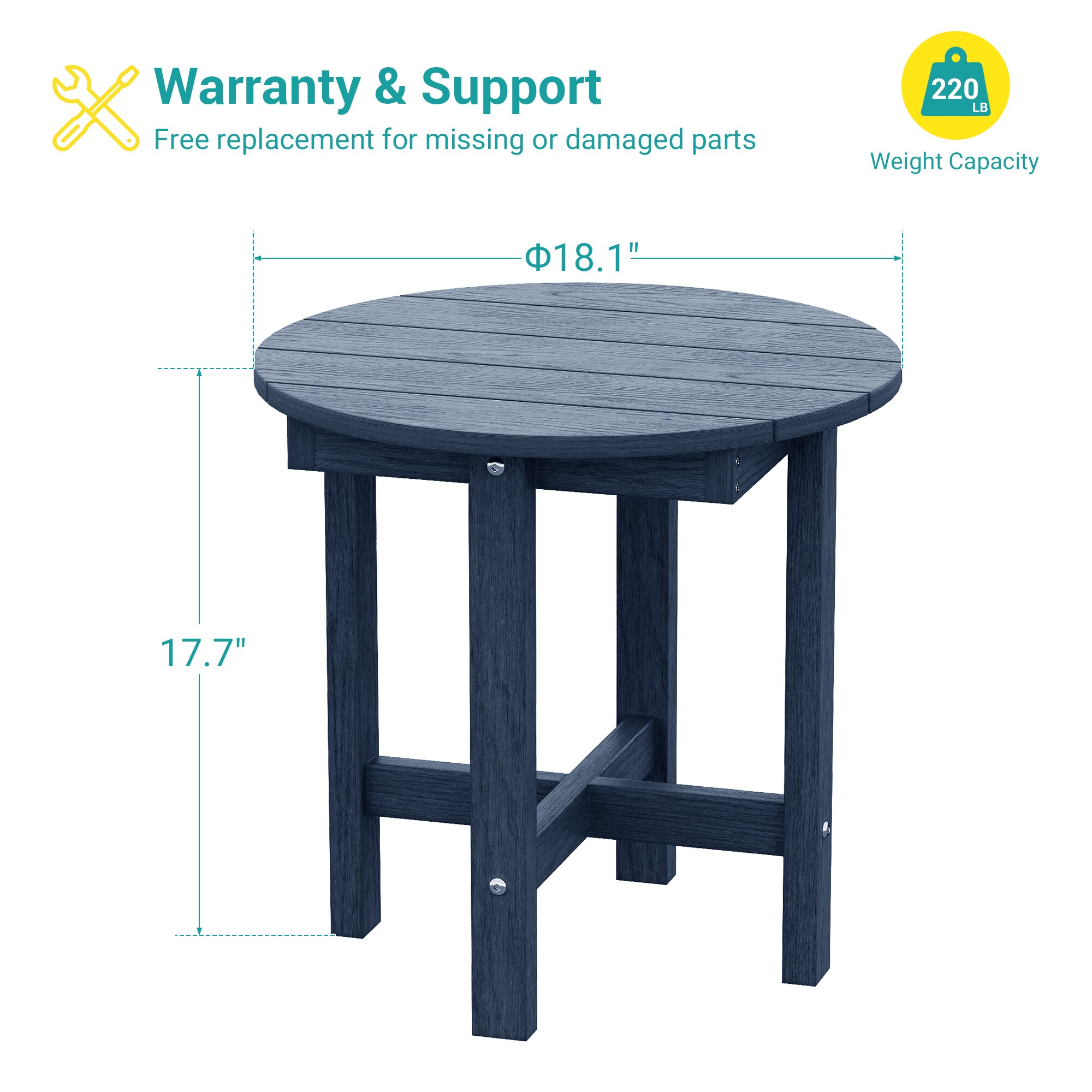 ACEGOSES LW-PST-21-NY Patio-Tables - View #2