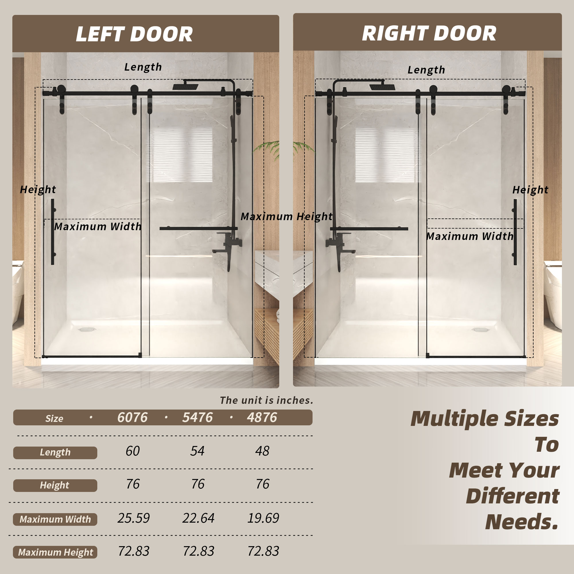 AAZJ JBF-W1675P359735 Shower-Doors - View #12