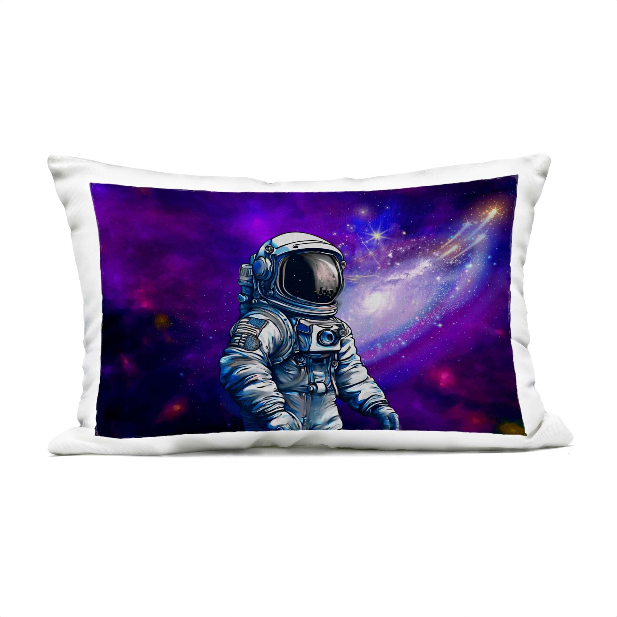 Stupell Industries PLO-741-ORC-14X20 Astronaut Among Cosmic Space Outdoor Printed Pillow design by Jesse Keith