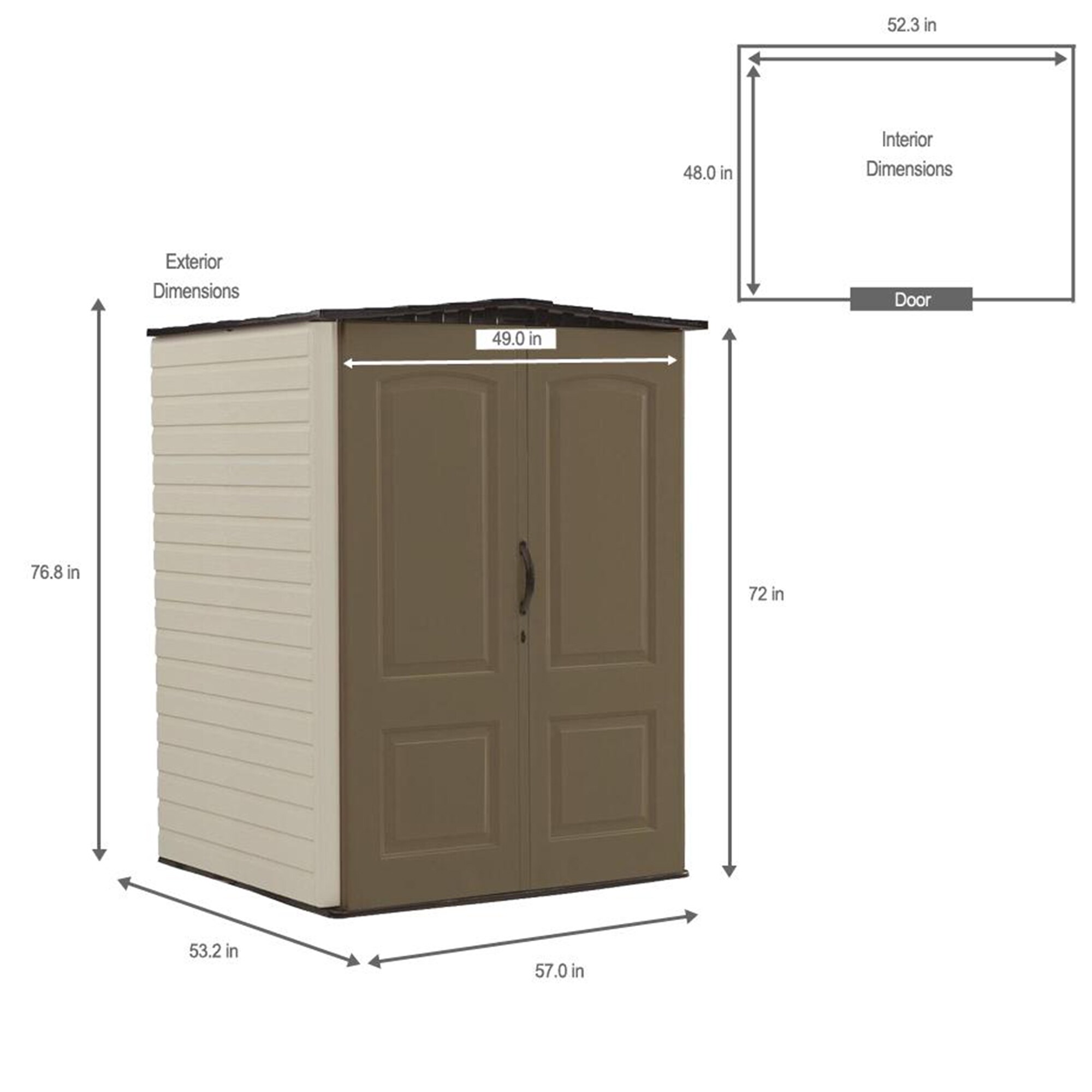 Rubbermaid 1967673 Vinyl-Resin-Storage-Buildings - View #4