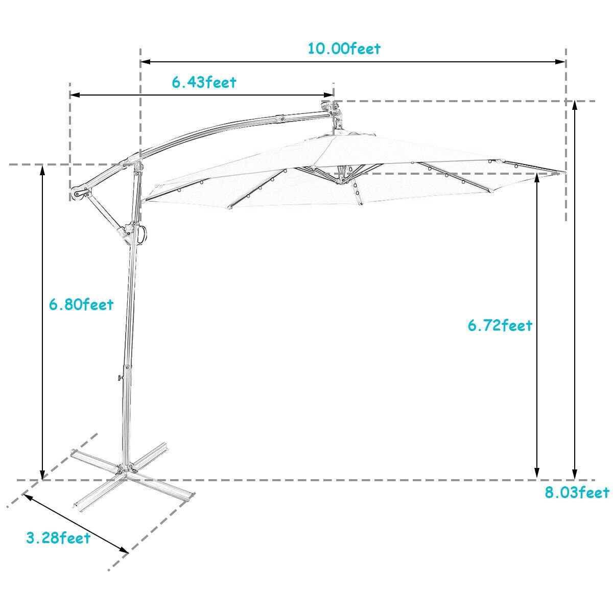Clihome CWCH-OP70AD282LS Umbrellas-2 - View #5