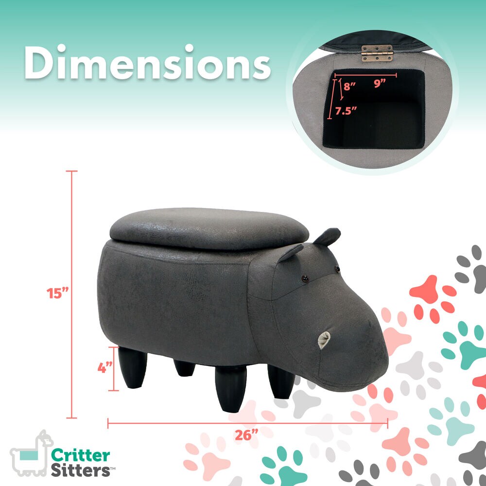 Critter Sitters CSHIPSTOTT-DKGRY Kids-Chairs - View #2