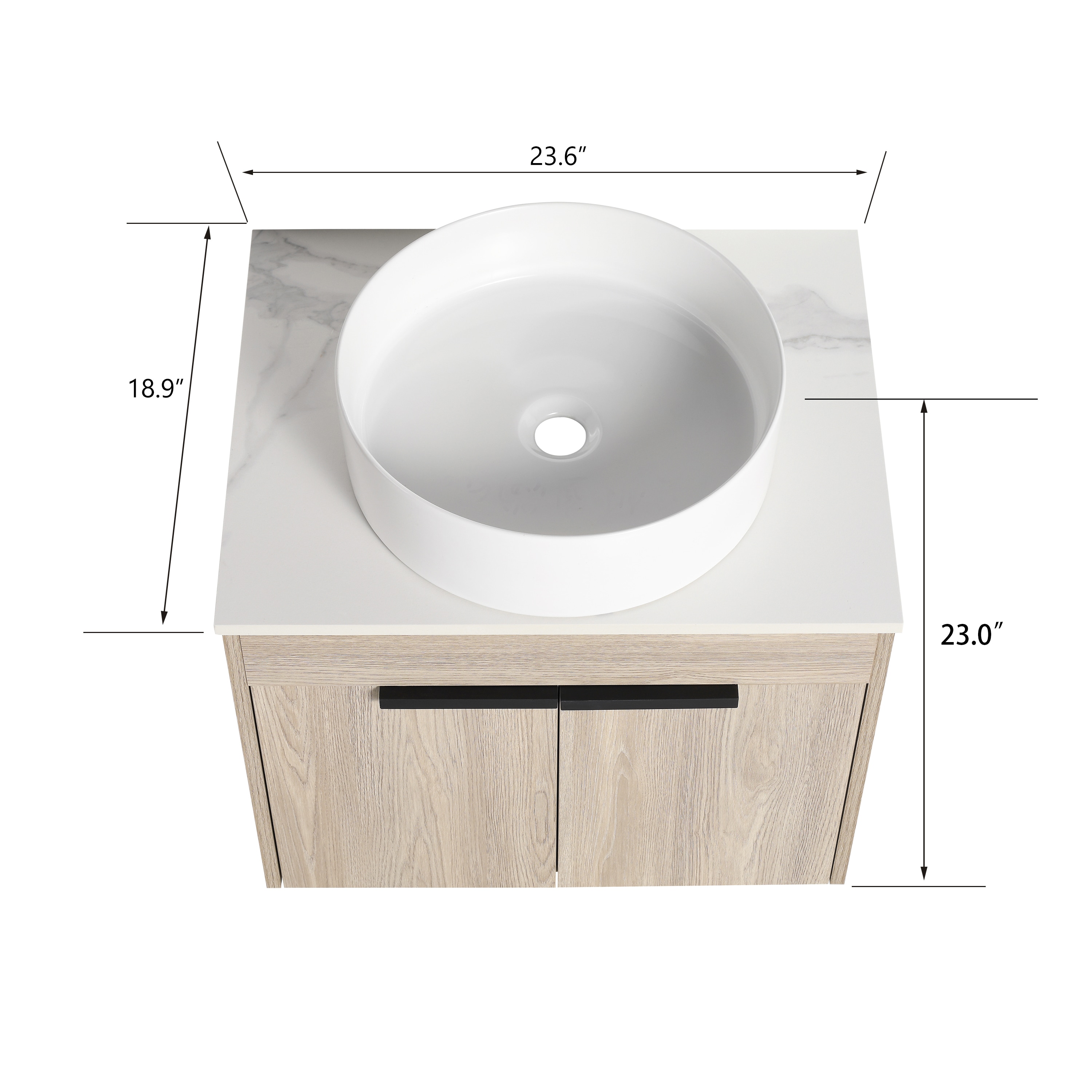 WELLFOR GLEM-S00016 Bath-Vanity-Combo - View #3