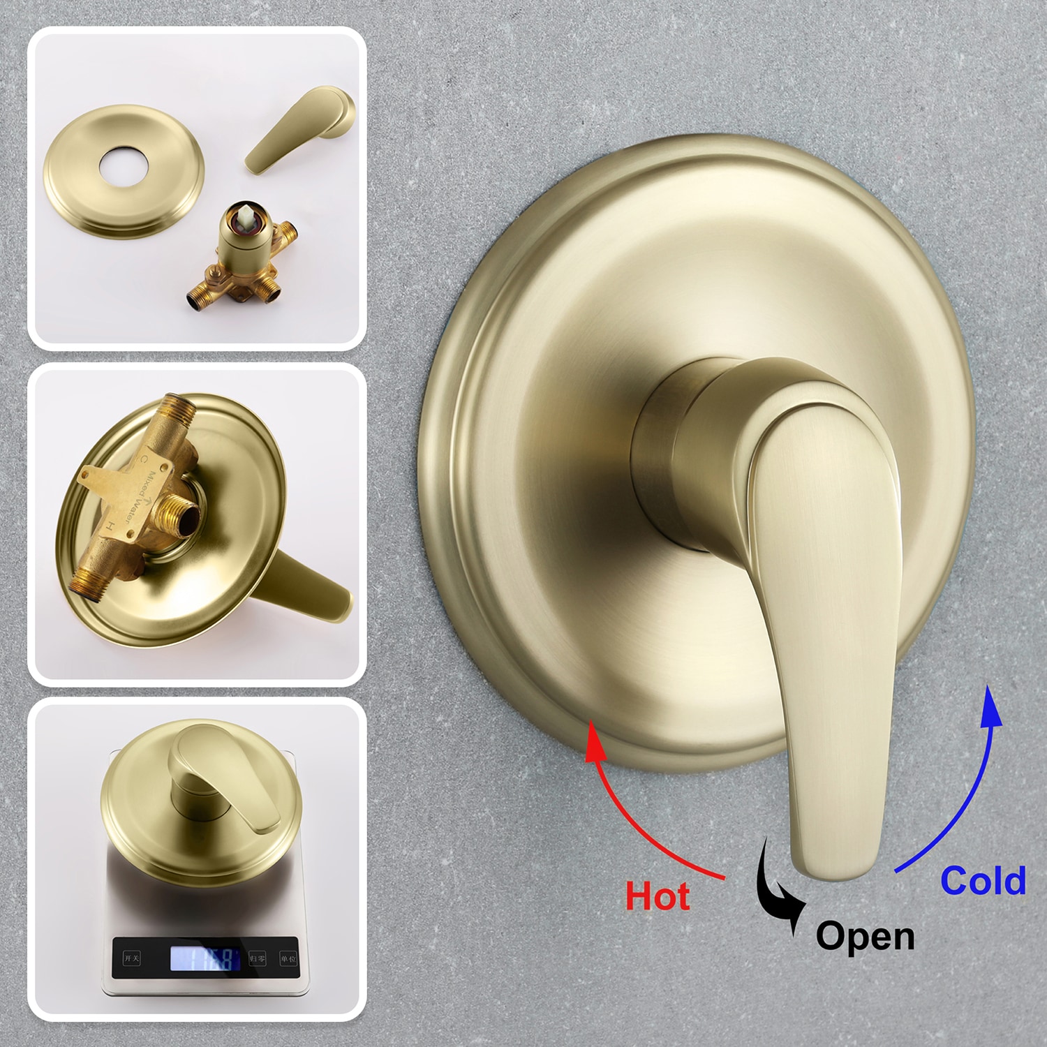 Cobbe LSSSSFJ0100G Showerhead-Bar-Panels - View #2