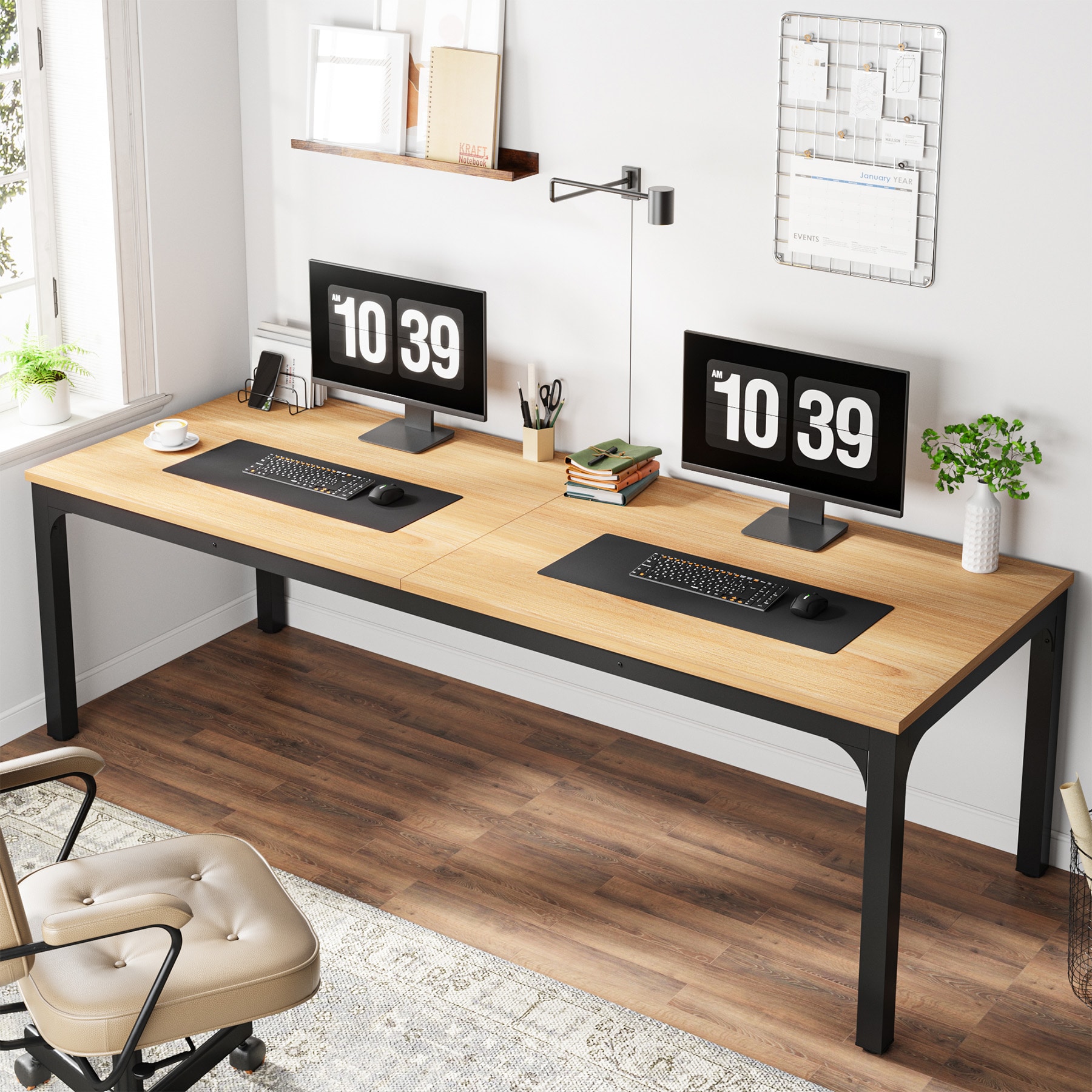 Tribesigns LWFD-YS0151 Office computer desk Multiple colors/finishes 2 -Person Conference table ( 78.74-in W x 29.52-in H )
