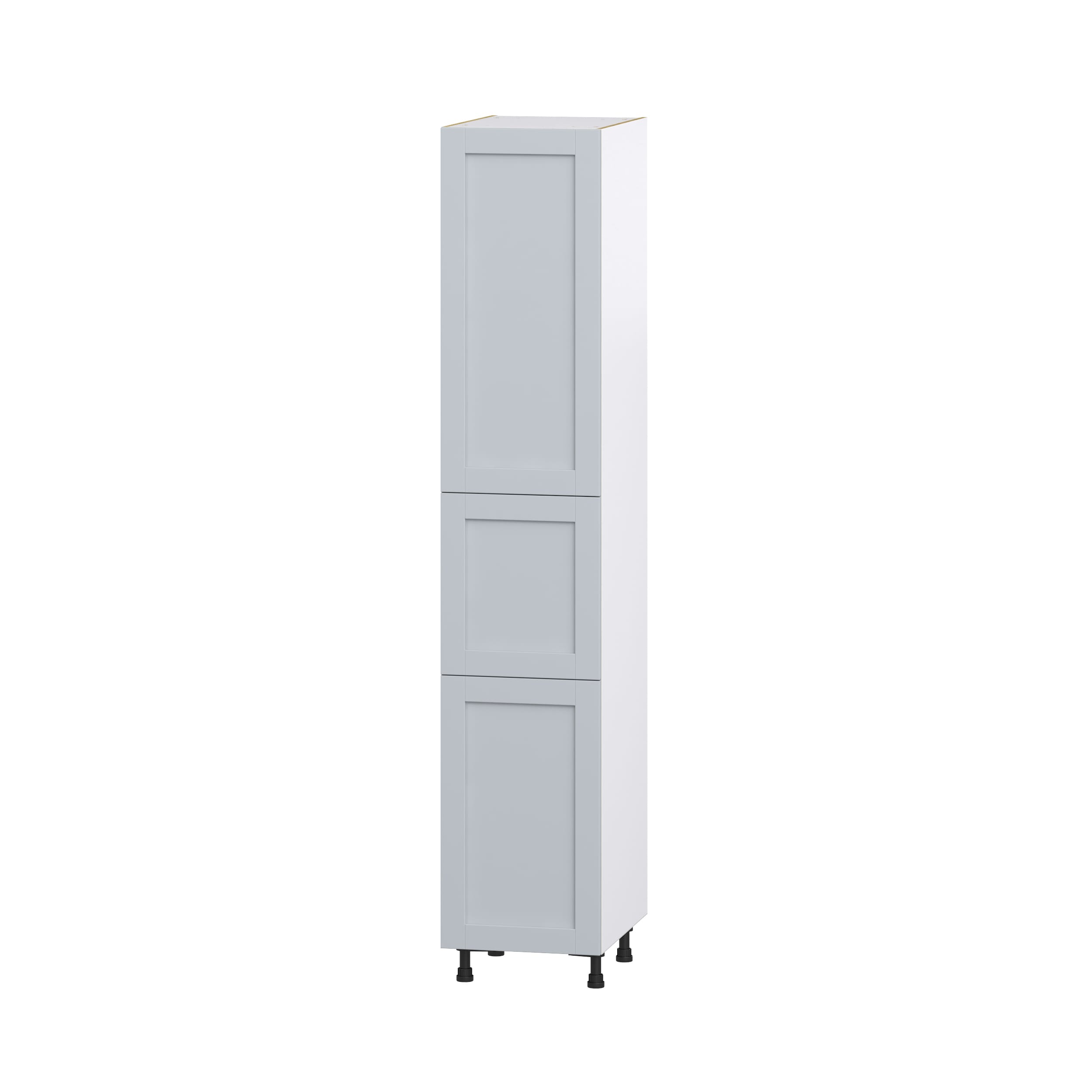 Hugo&Borg DST182494.5(L/R)-CH Charlesberg 18-in W x 94.5-in H x 24-in D Light Gray Pantry Fully assembled Cabinet (Recessed Panel Shaker)