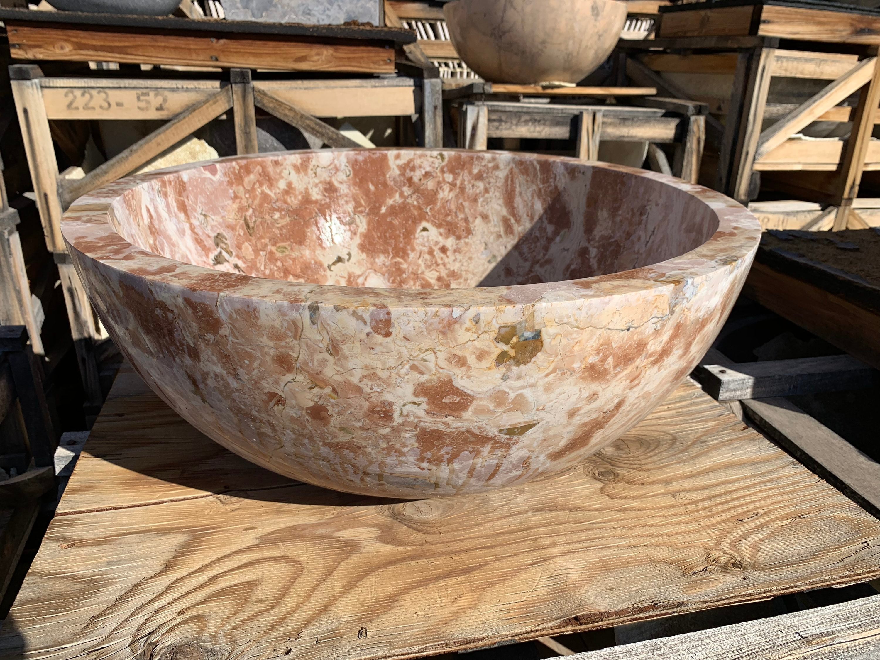 Natural Stone Veneer R51-29X29X12SC-FP-CC Natural Stone Modern Flower Pot - Smooth Creamy Chocolate-29inx29inx12in 1 Square feet Creamy Chocolate Stone veneer