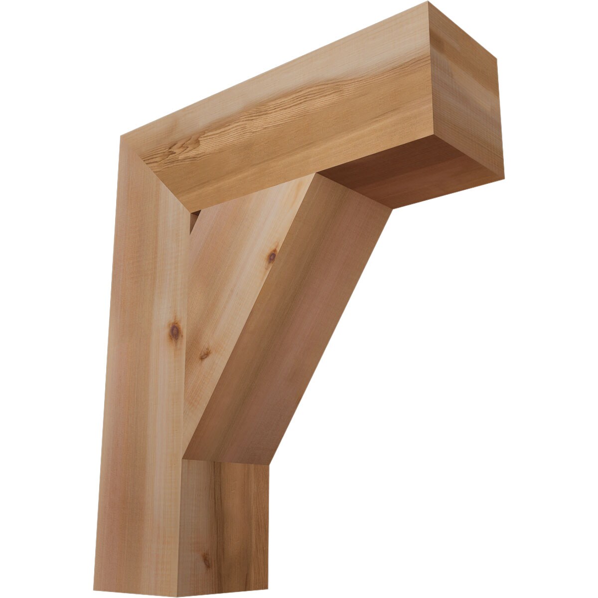 Ekena Millwork BKT06X20X24TRA05SWR Traditional block smooth 5-1/2-in x 20-in x 24-in Western red cedar Brown Wood Standard bracket