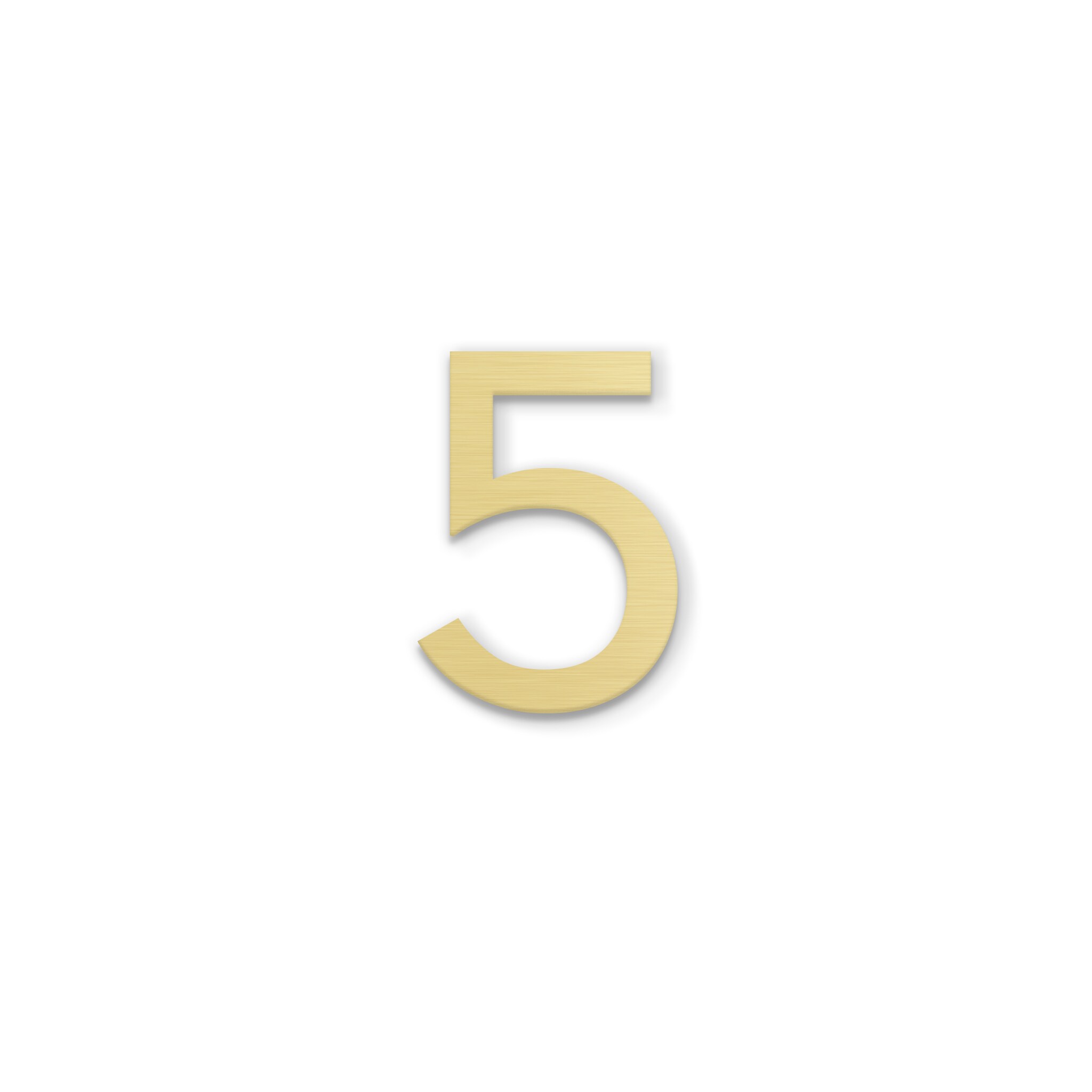 Post & Porch NUMBERS-GOLD-5 4-in Gold Number 5