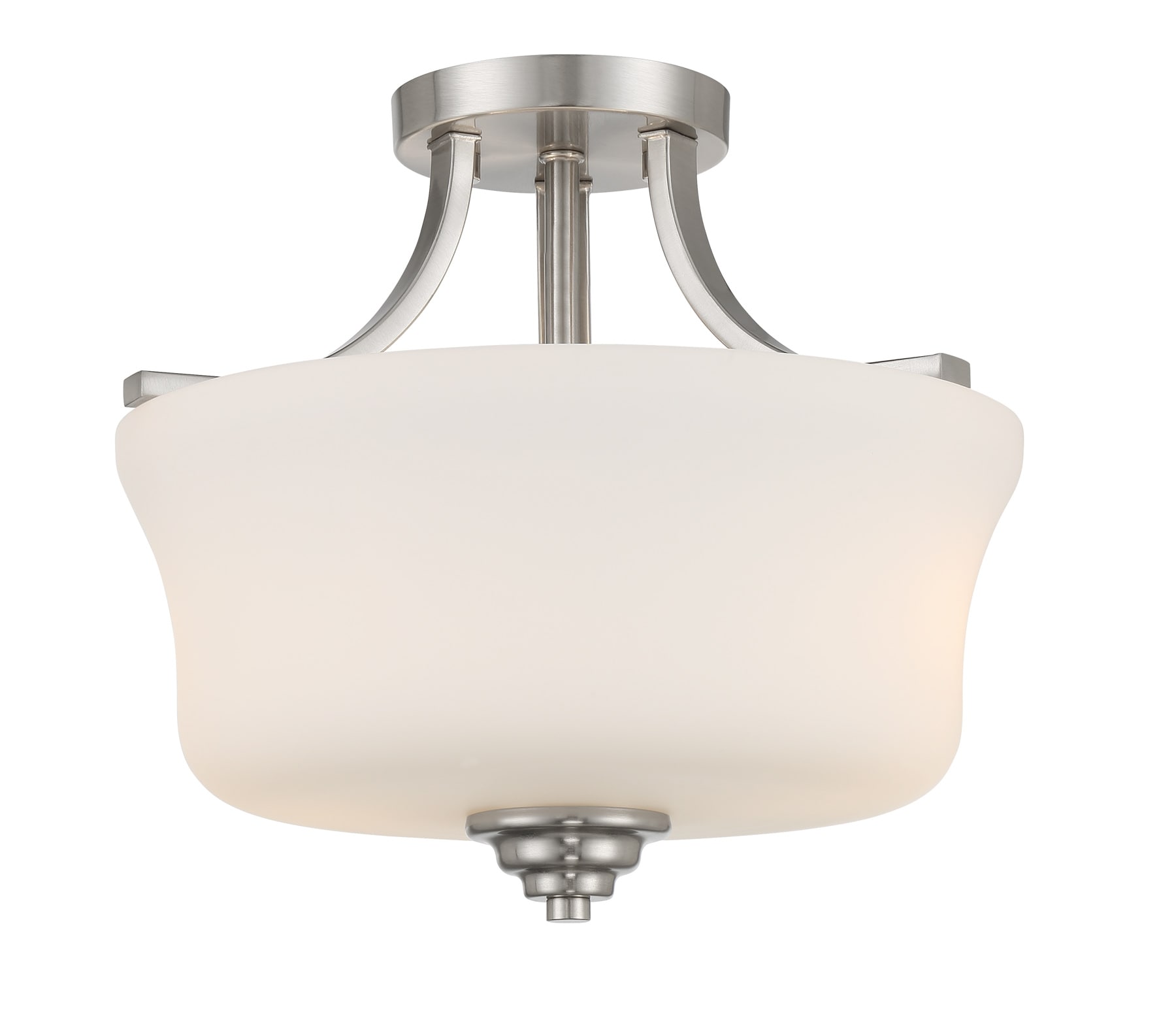 Minka Lavery 4922-84 Shyloh 2 -Light 13.25-in Brushed Nickel Semi Flush Mount Light
