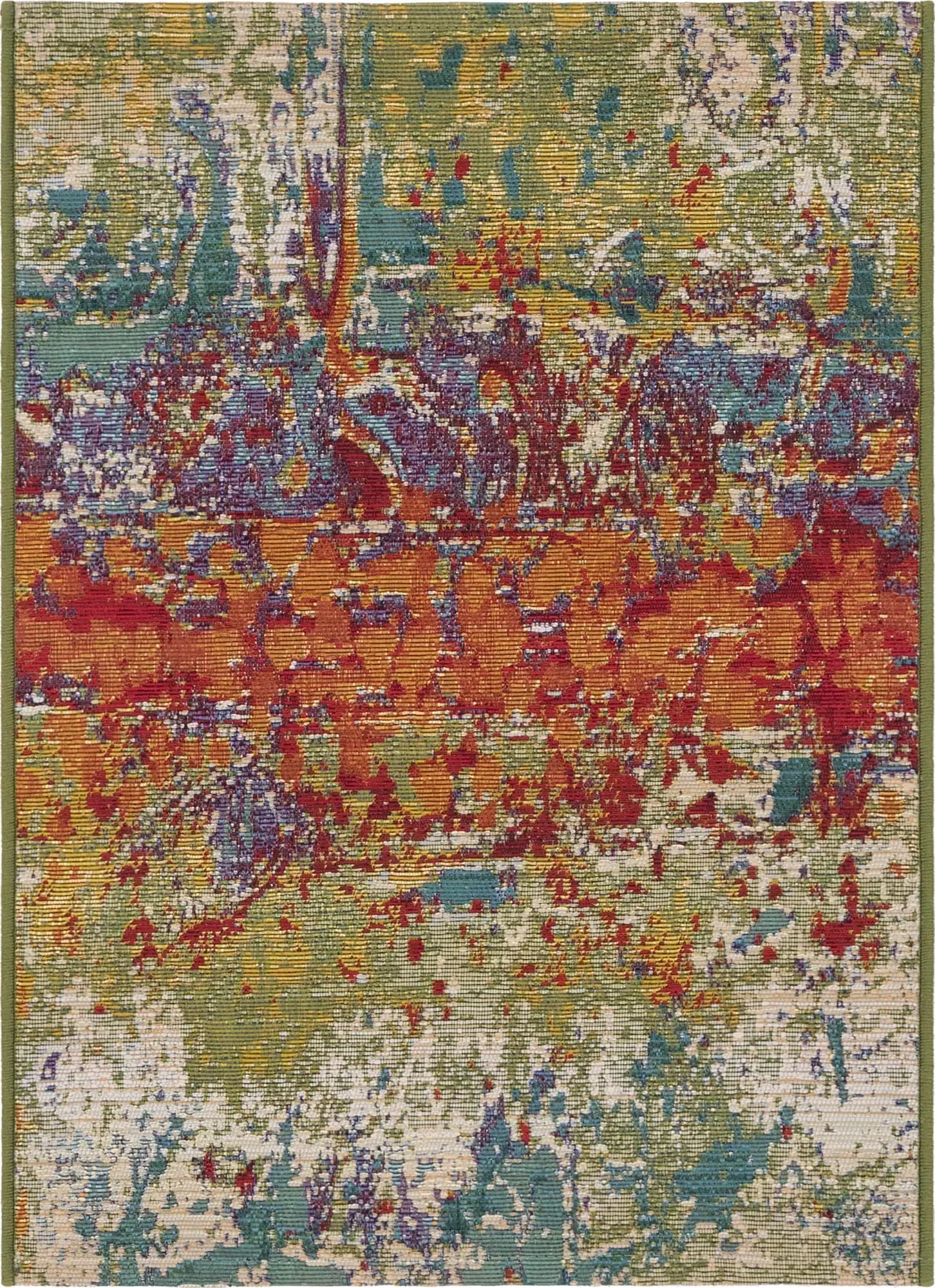Colorful Abstract Flatweave Outdoor Rug 2'2" x 3'1"