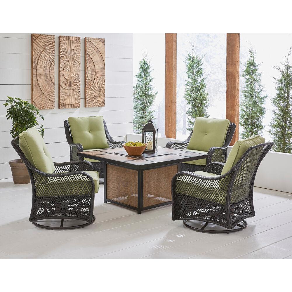 Hanover ORL5PCTFPSW4-GRN Patio-Conversation-Sets - View #11