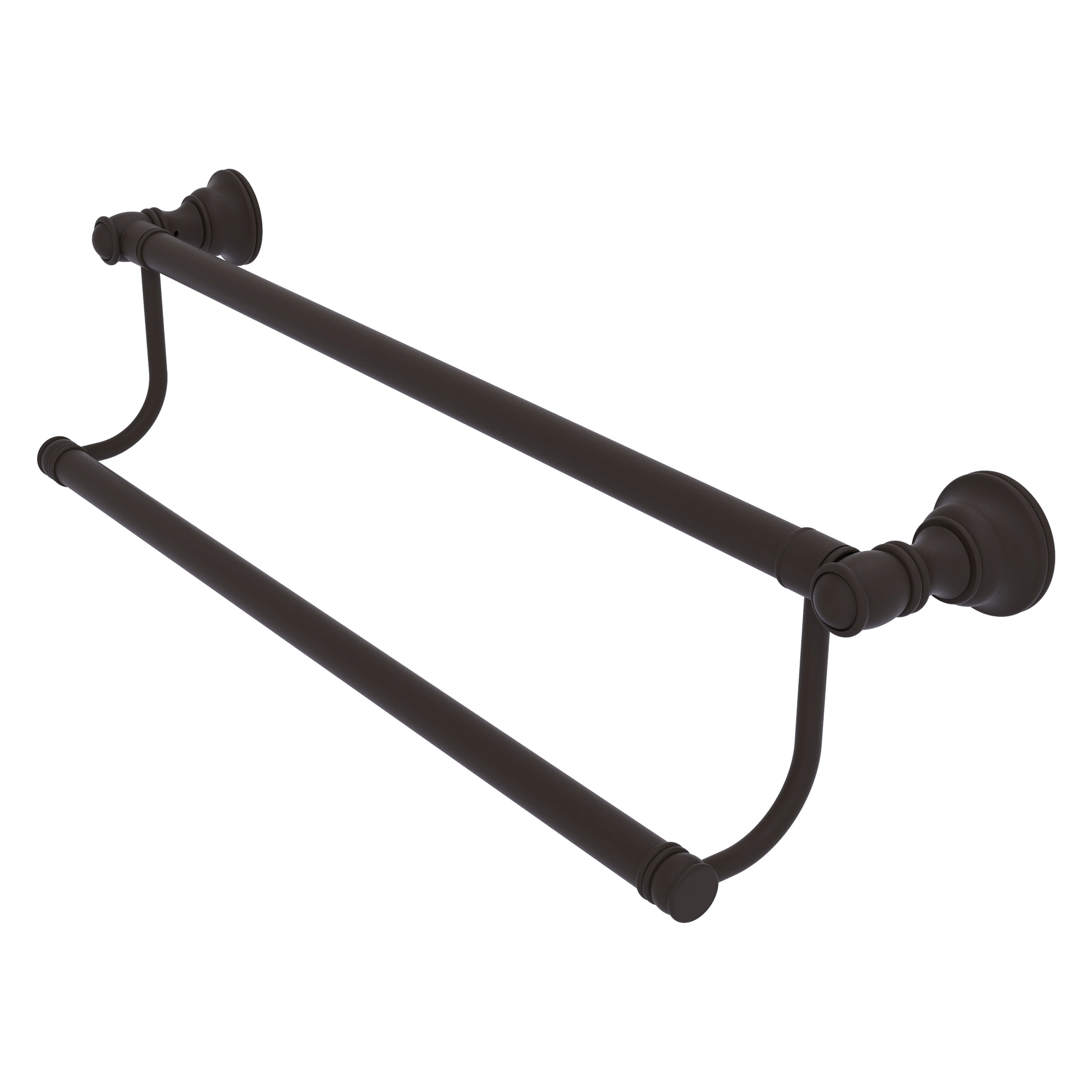 Allied Brass CL-72-24-ORB Carolina 24-in double Oil Rubbed Bronze Wall mount Double Towel Bar