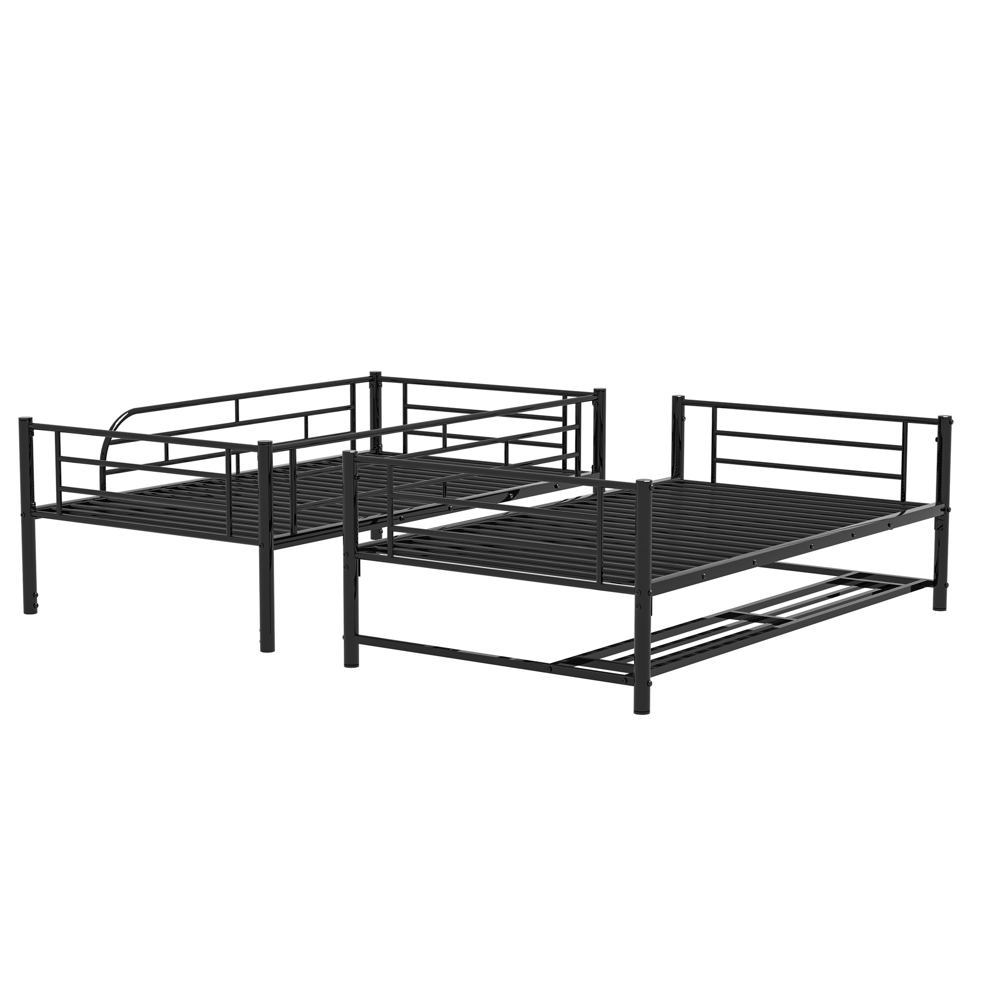 GZMR Black Twin Over Twin Bunk Bed GZ-LM5475B at Lowes.com