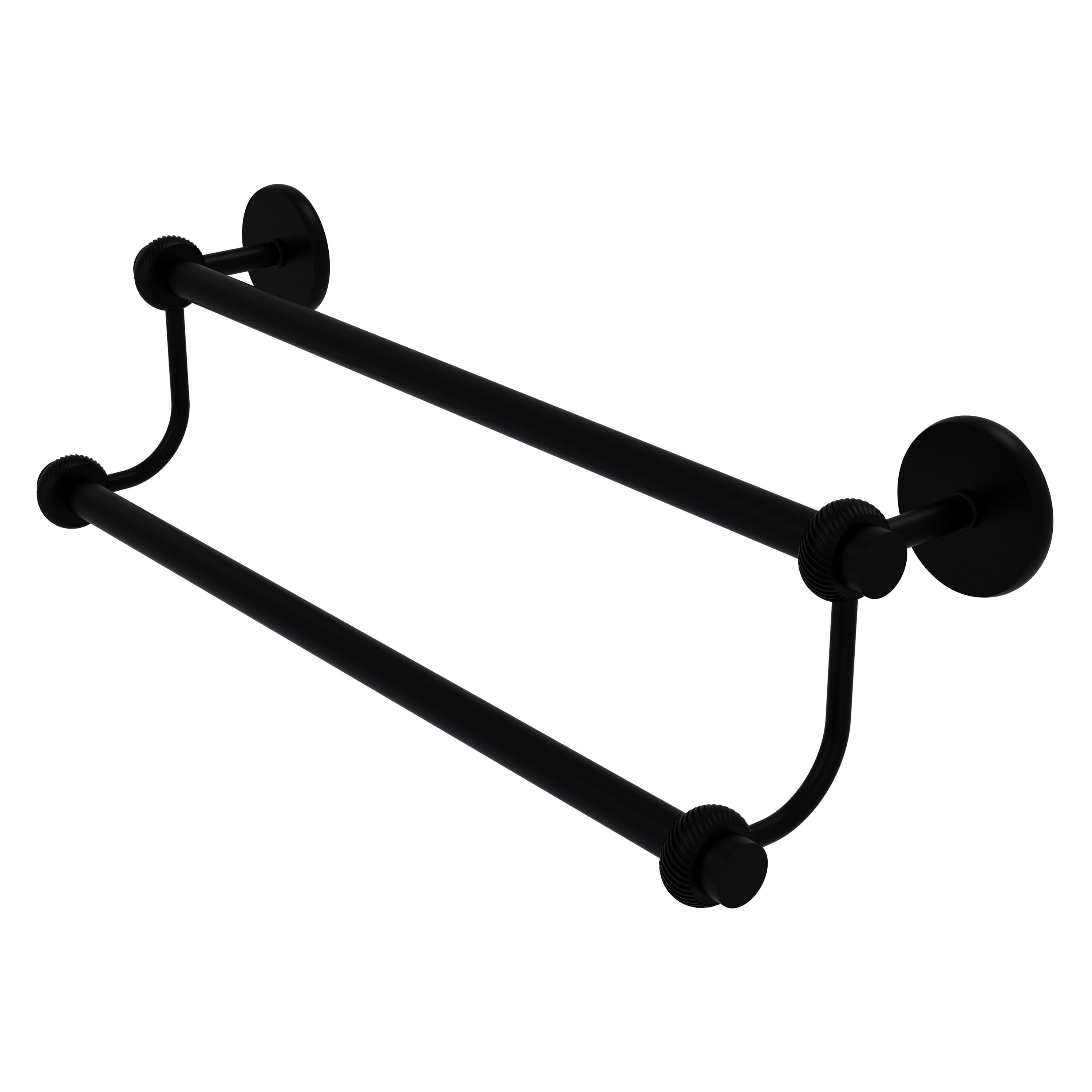 Allied Brass 7272T/36-BKM Satellite Orbit Two 36-in double Matte Black Wall mount Double Towel Bar
