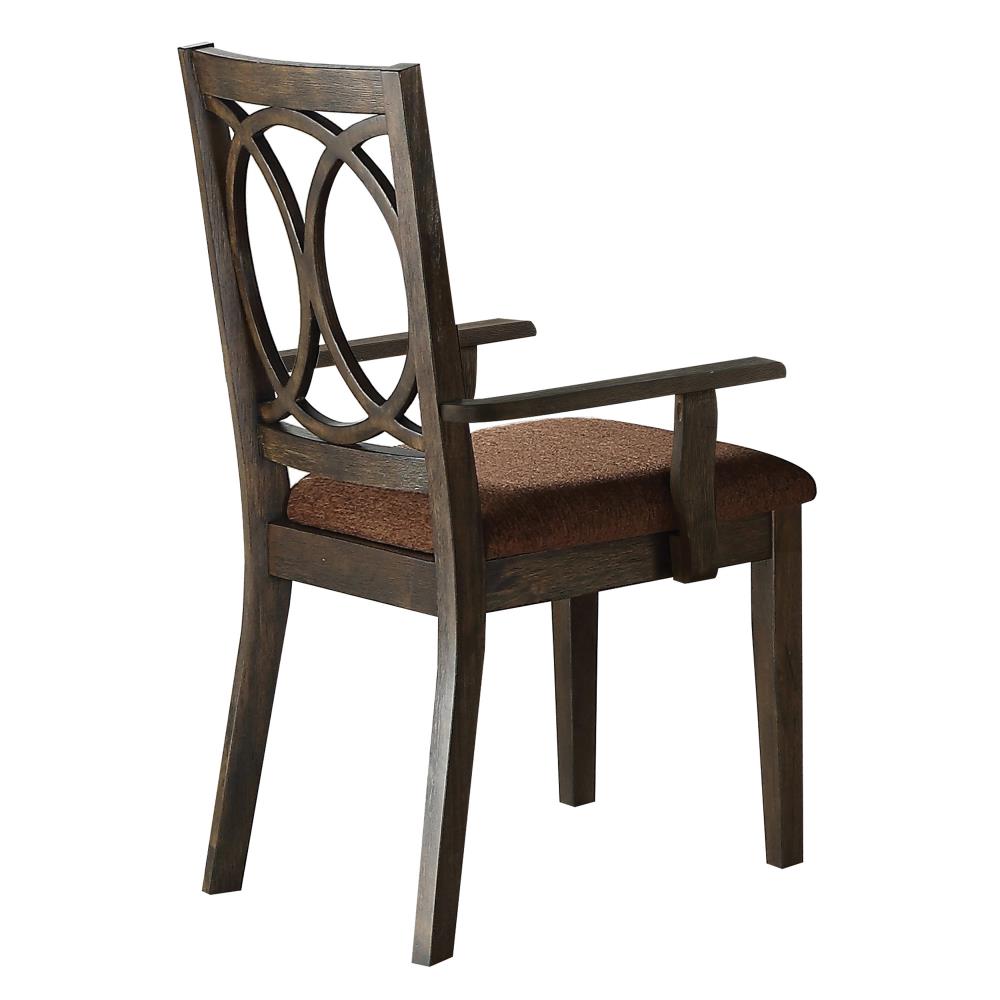 ACME FURNITURE 62319 2 Jameson Vintage Brown Fabric and Espresso Accent Chair