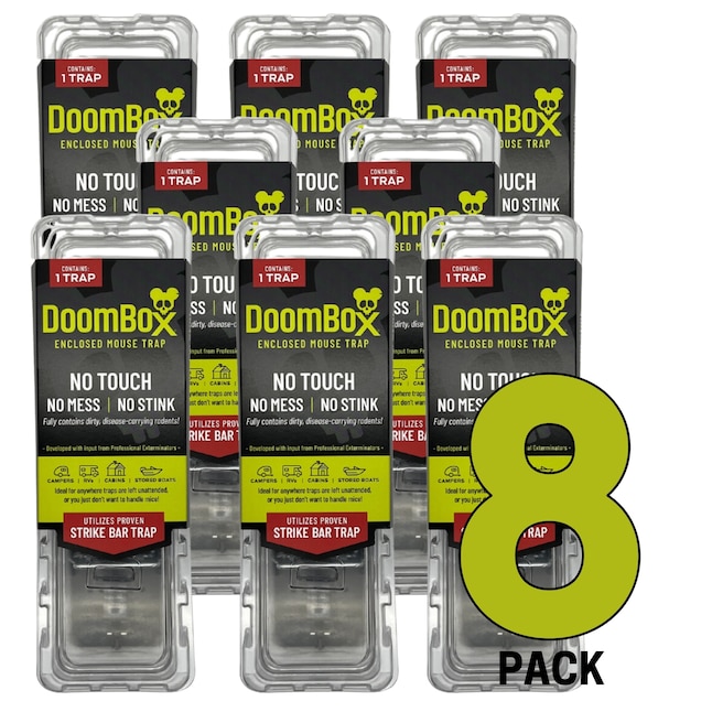 DoomBox Enclosed Mouse Traps, Indoor/Outdoor, Odorless, Safer For
