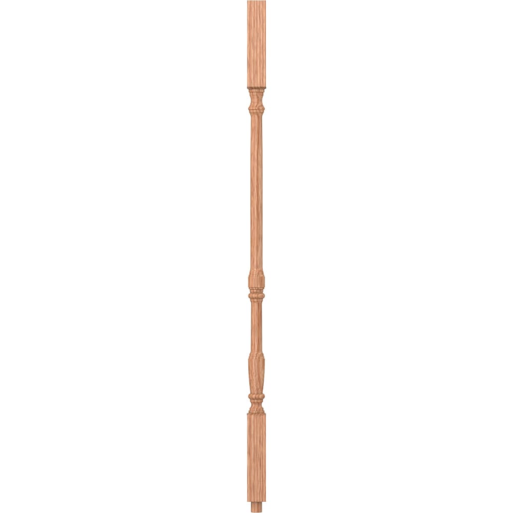 L.J. Smith Stair Systems S-5067-O 34 34-in x 1.25-in Unfinished Red Oak Square Top Stair Baluster