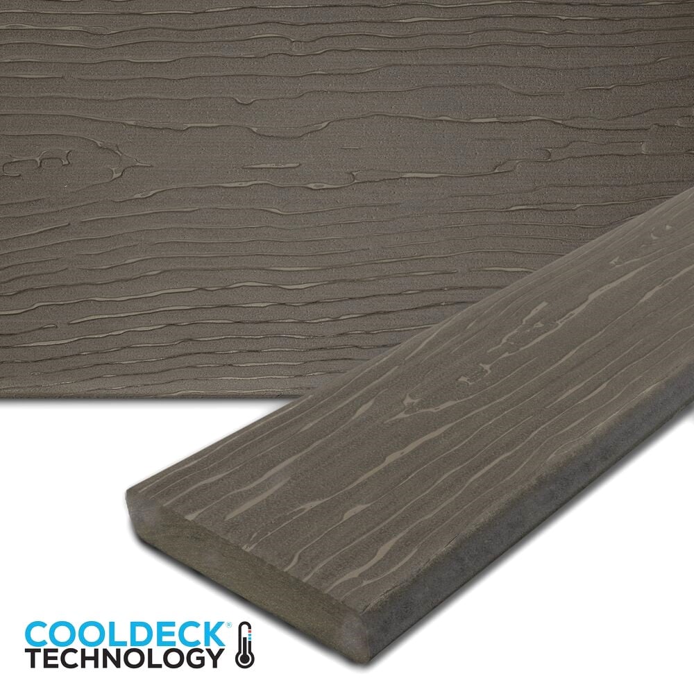 MoistureShield 13550601 Vision 1-in x 6-in x 16-ft CoolDeck Cathedral Stone Solid edge Composite Deck board