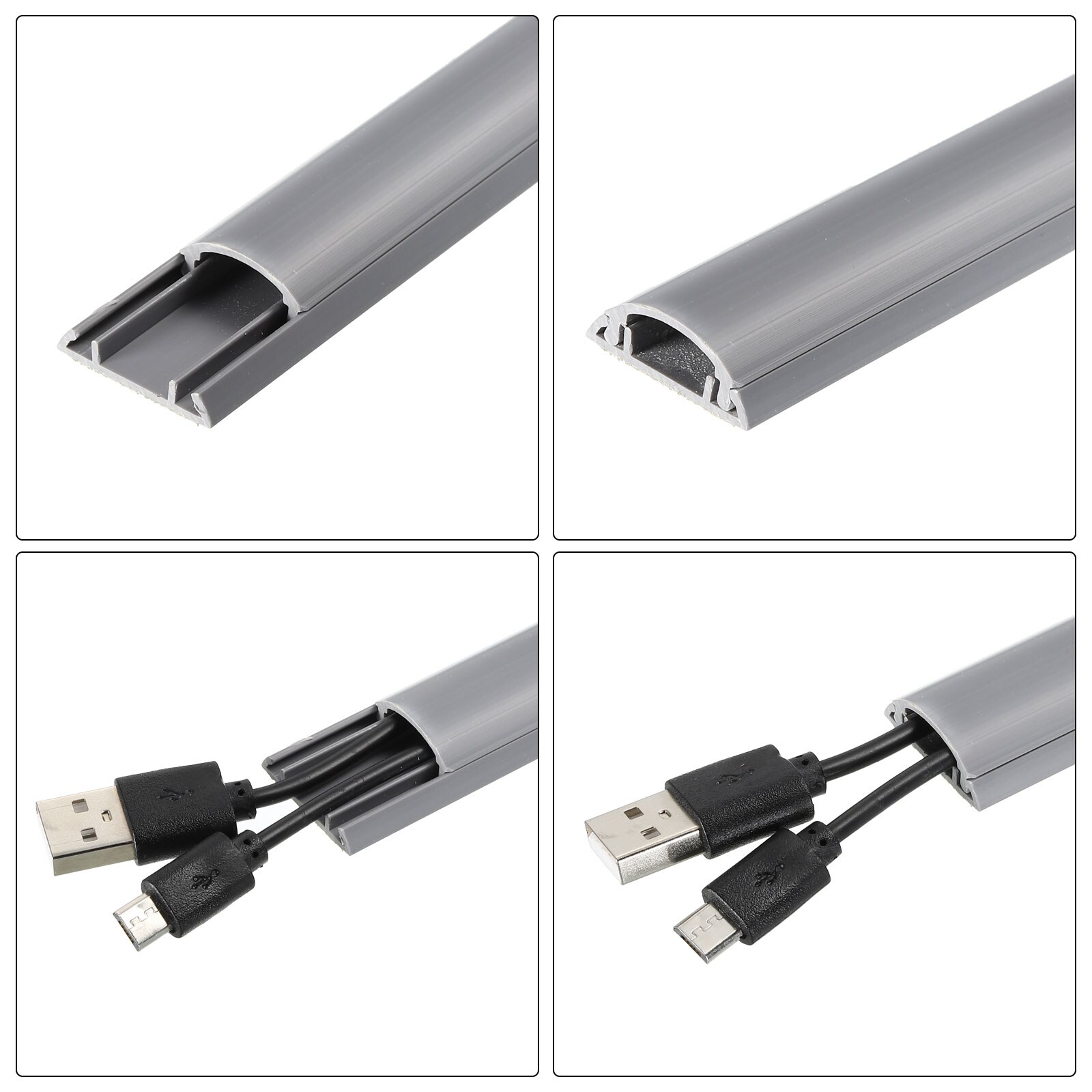 PATIKIL Floor/Wall Cable Raceway Cord Cover 39L x 1W x 0.4H Inch Cord ...