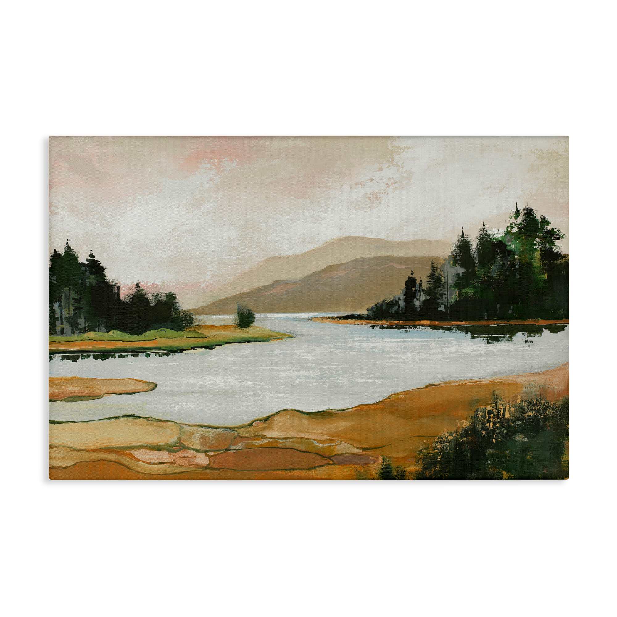 Stupell Industries BS-814-CN-30X45 Relaxing Valley Lake Canvas design by Max Maxx