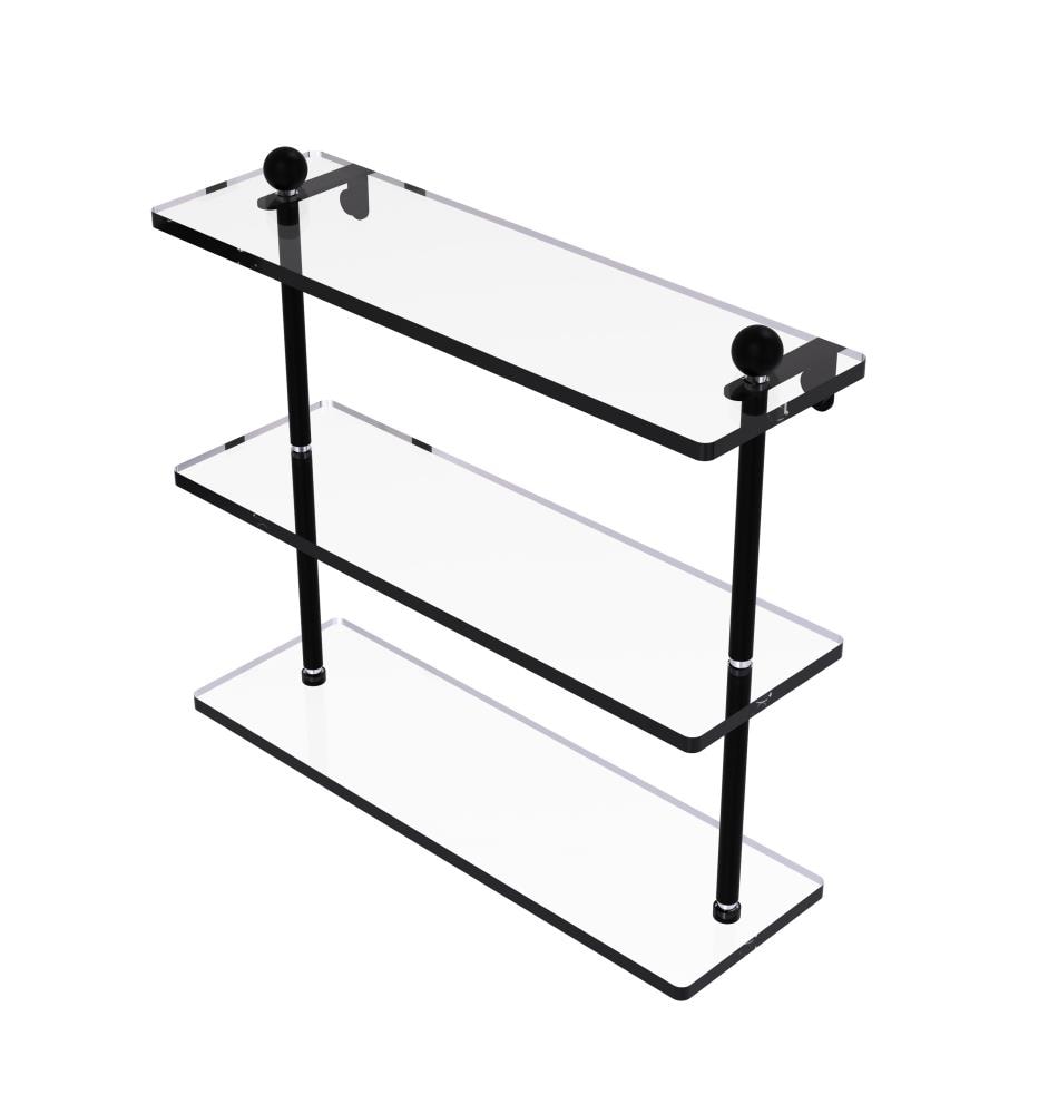 Allied Brass PR-5/16-BKM Prestige Regal Matte Black 3 -Tier Wall mount Bathroom Shelf ( 16-in x 15-in x 5-in )