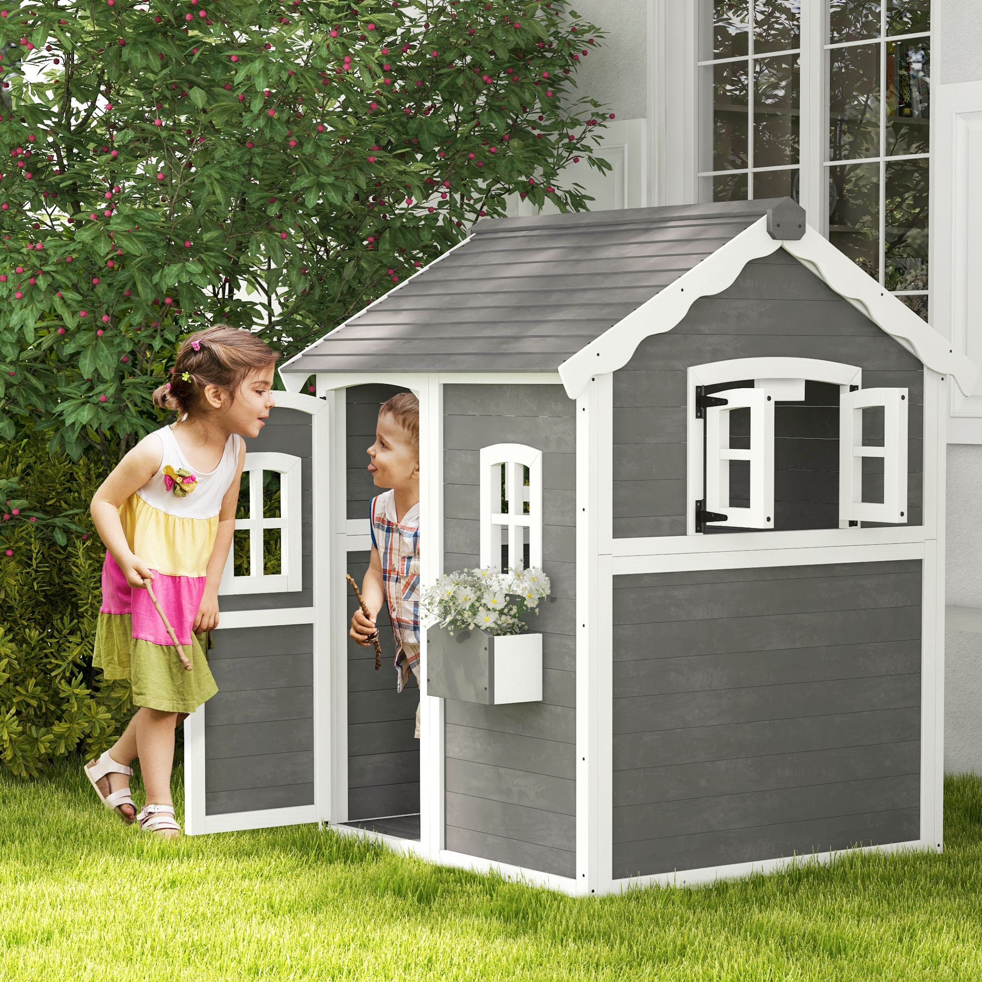 Outsunny 345-026V00GY playhouses - View #2