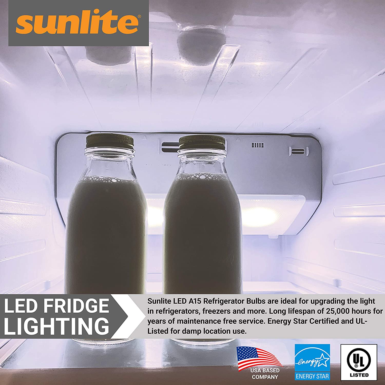 Lepro LED Refrigerator Light Bulb, 40W Equivalent, A15 E26 Medium