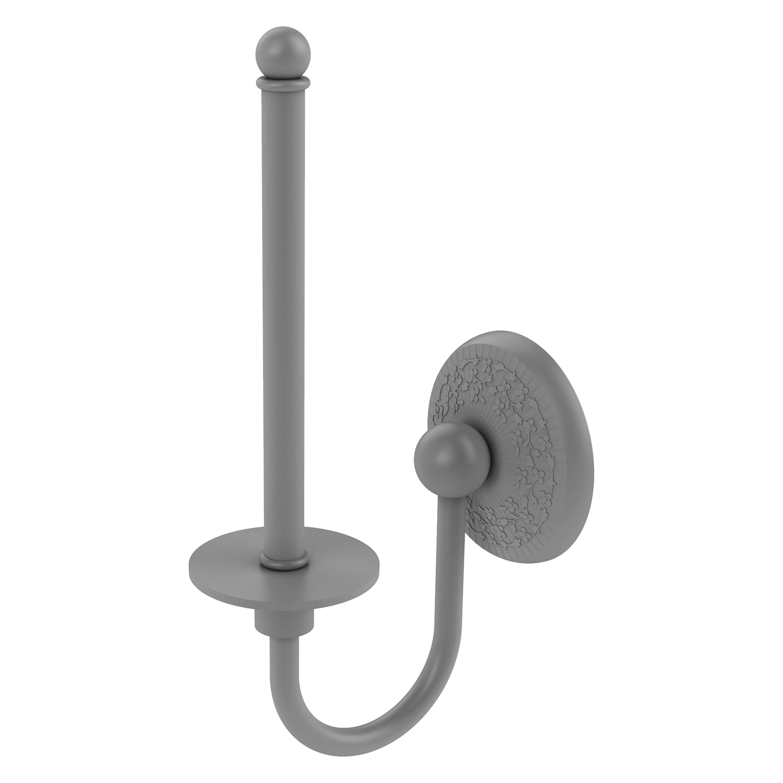 Allied Brass MC-24U-GYM Monte Carlo Matte Gray Wall mount Single post Toilet Paper Holder 1 -Rolls with Storage